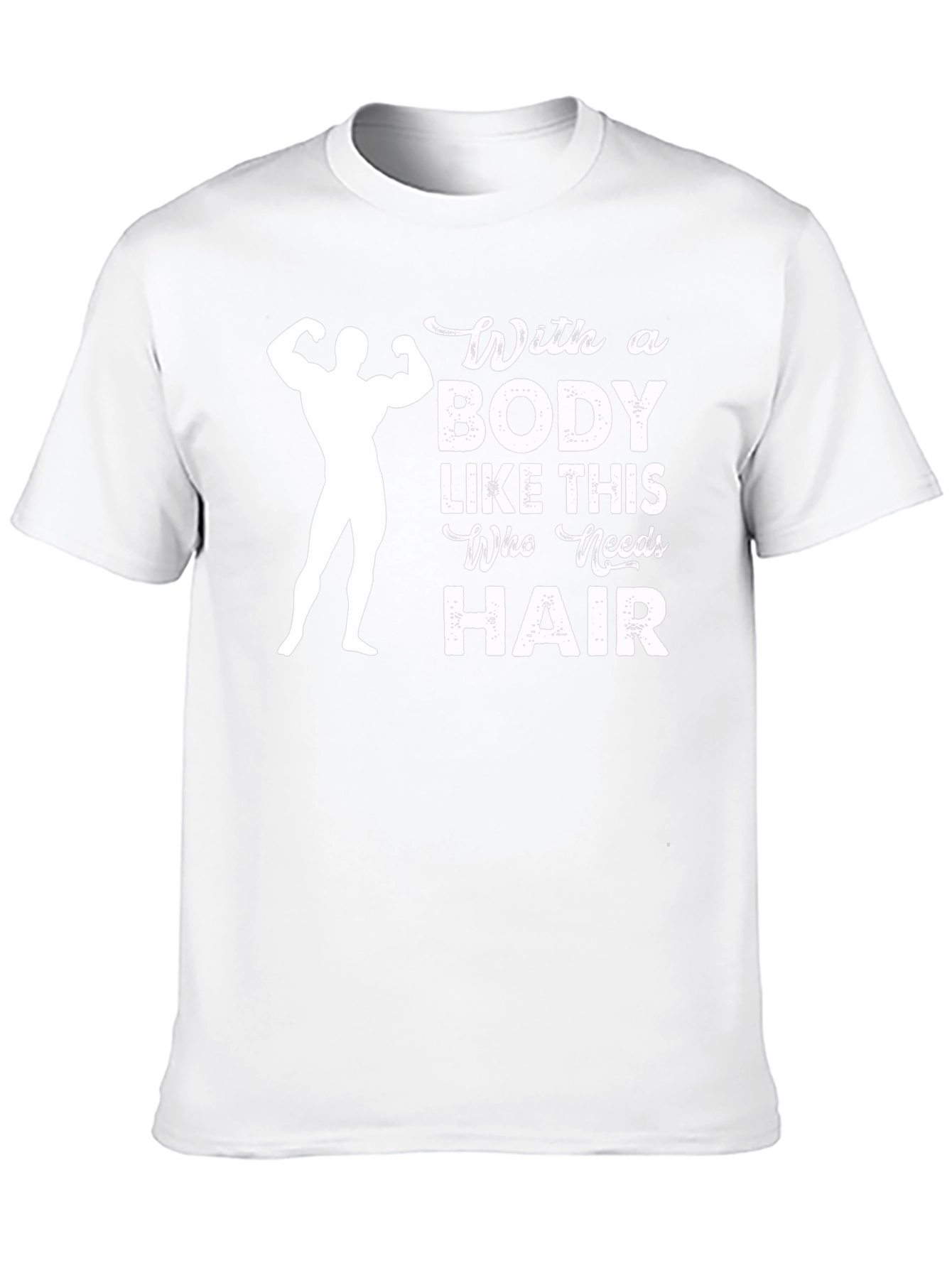 Funny Bald Gym Bodybuilder Graphic T-Shirt