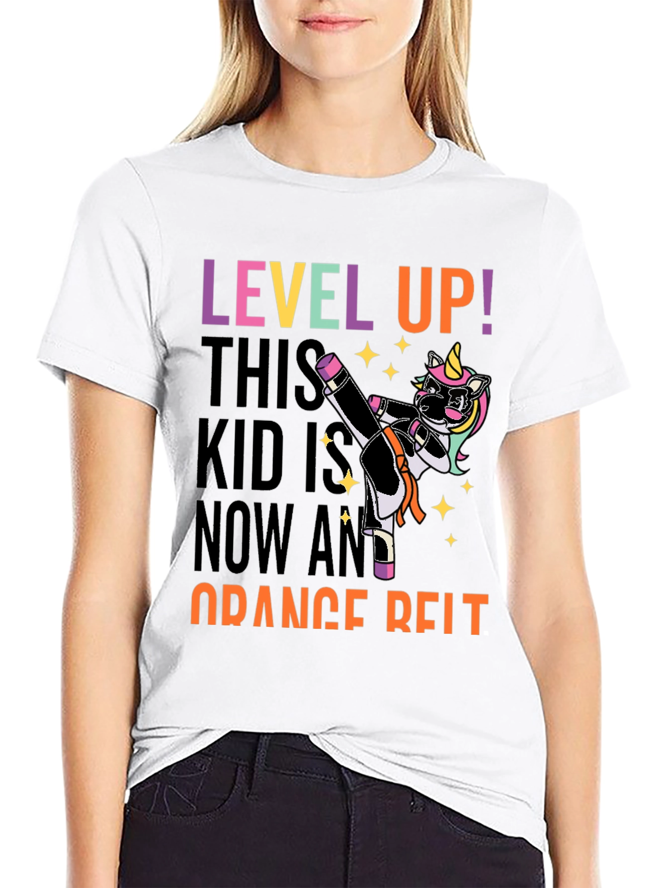 Level Up Orange Belt Kid T-Shirt