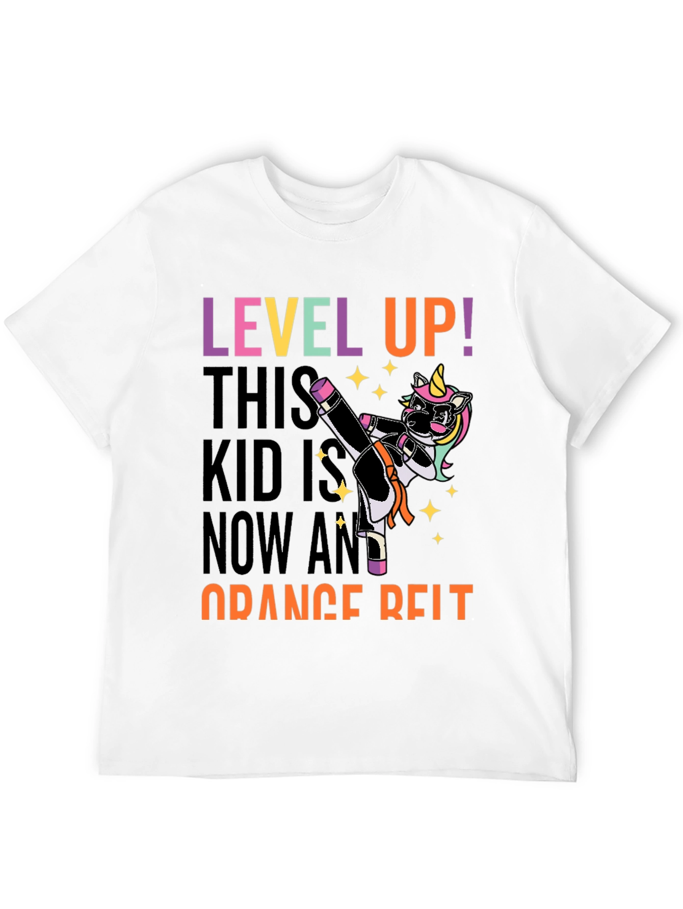 Level Up Orange Belt Kid T-Shirt