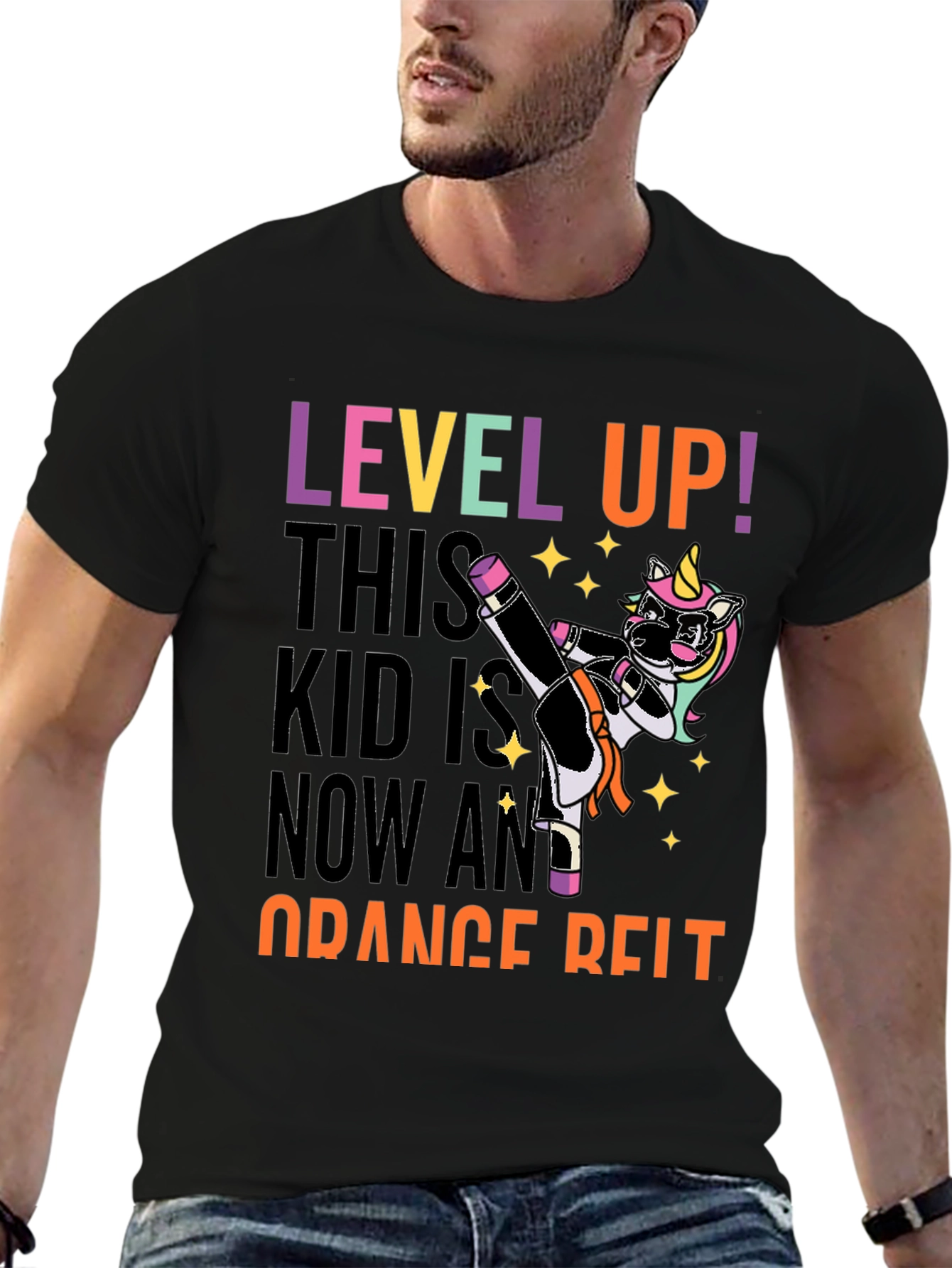 Level Up Orange Belt Kid T-Shirt