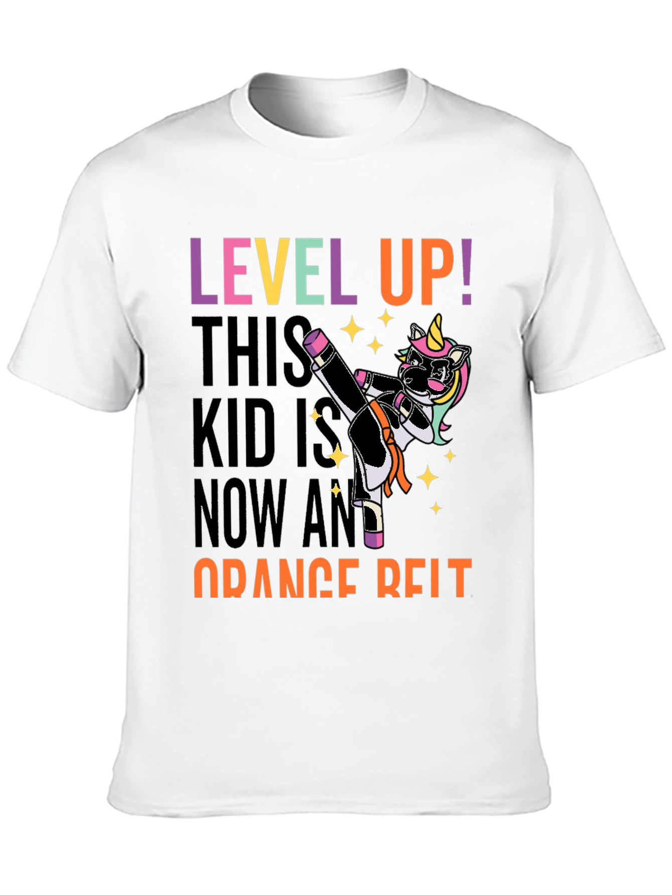 Level Up Orange Belt Kid T-Shirt