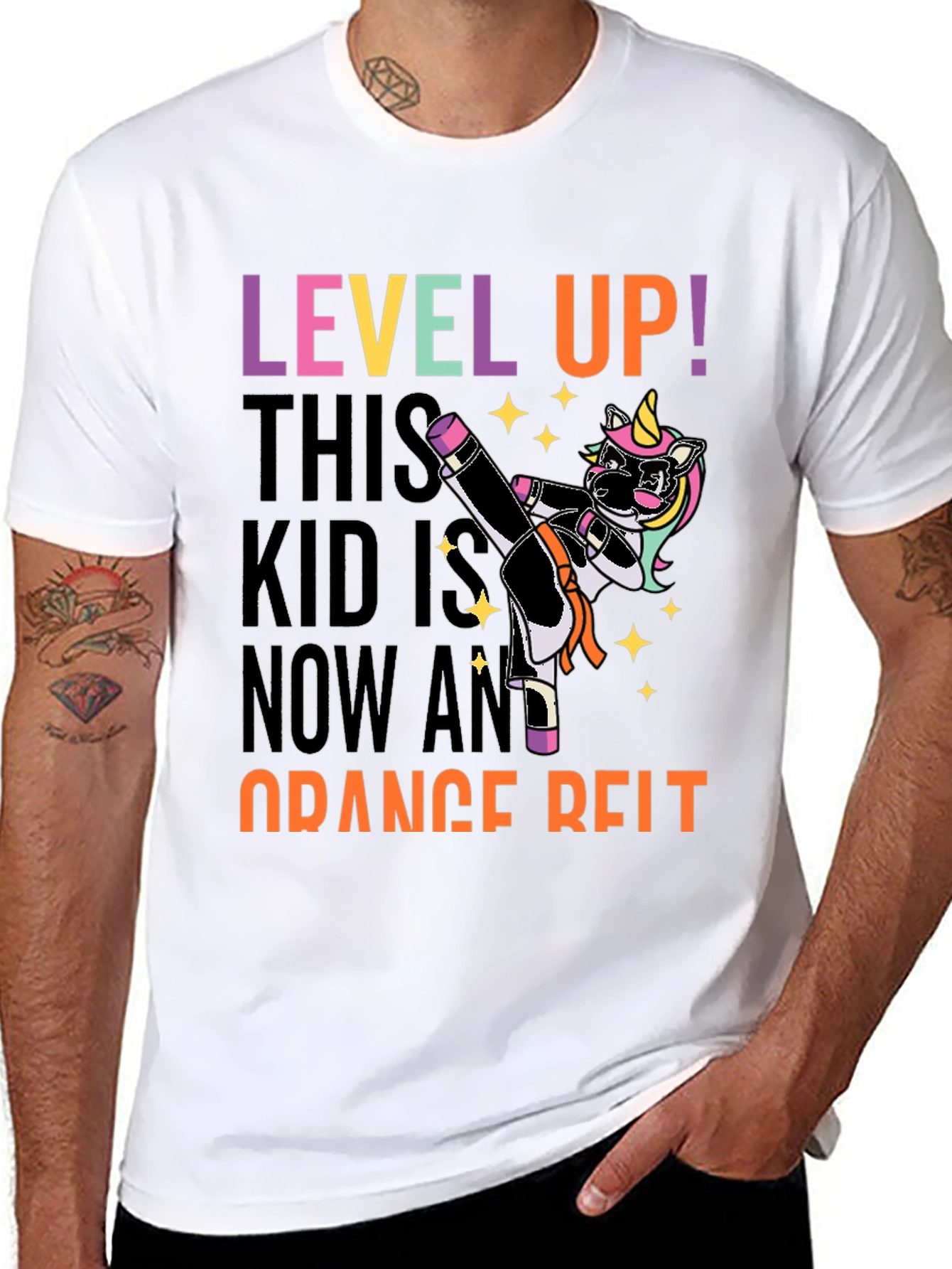 Level Up Orange Belt Kid T-Shirt