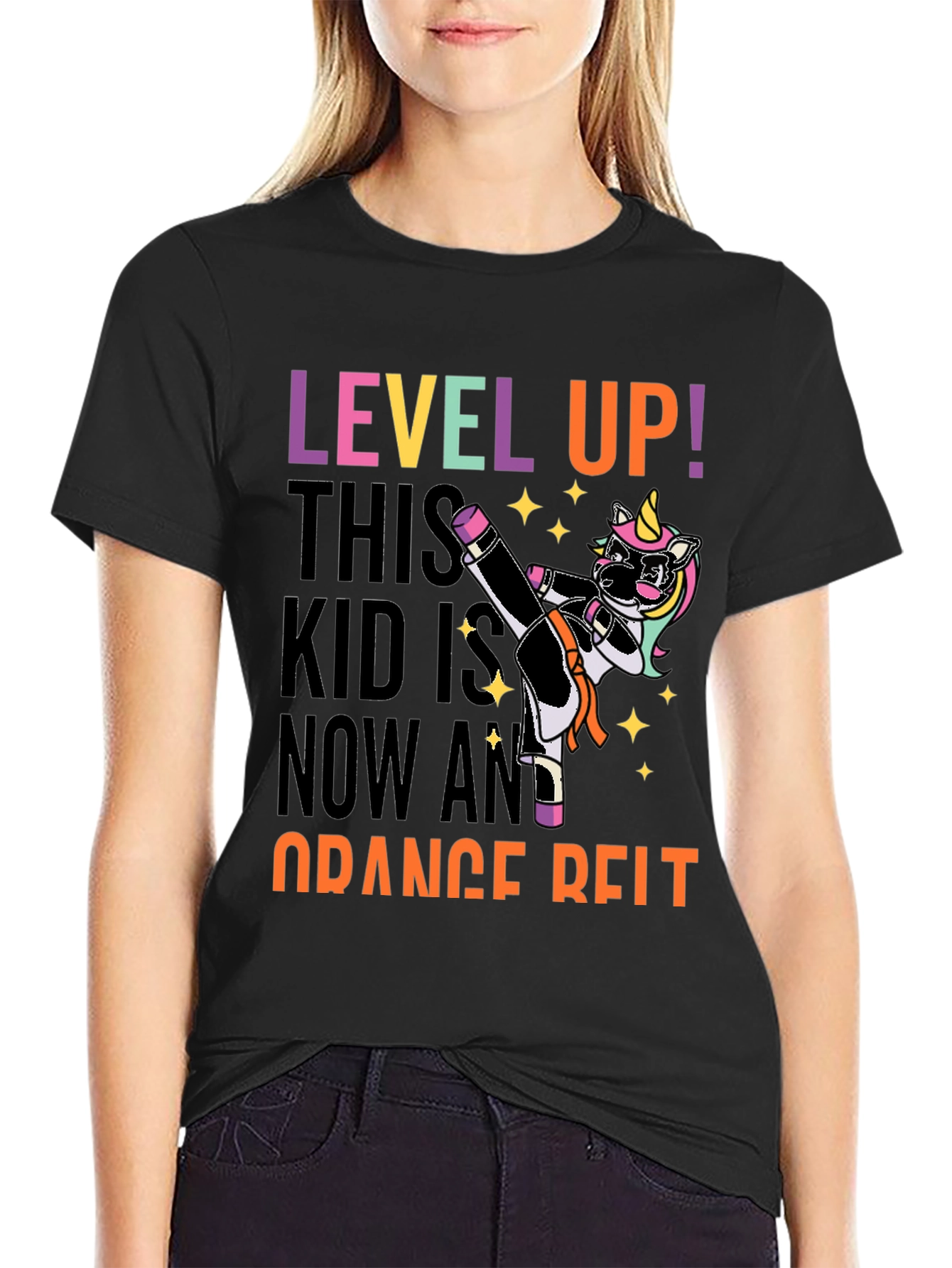 Level Up Orange Belt Kid T-Shirt