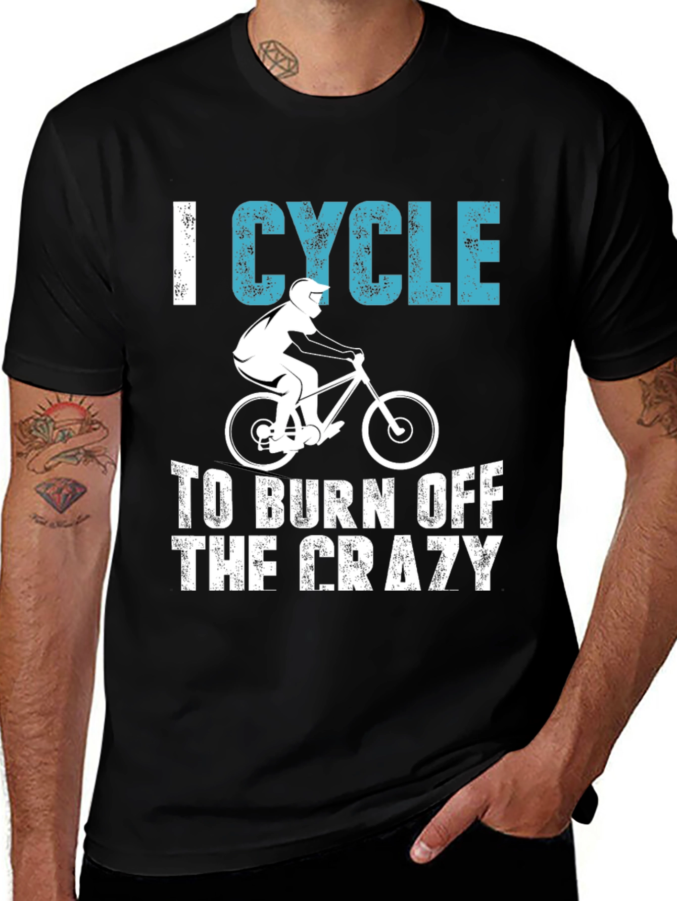 I Cycle To Burn Off The Crazy T-Shirt