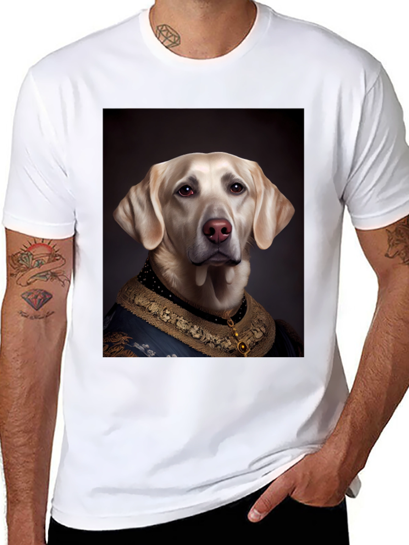 Regal Dog T-Shirt: Royal Labrador Portrait