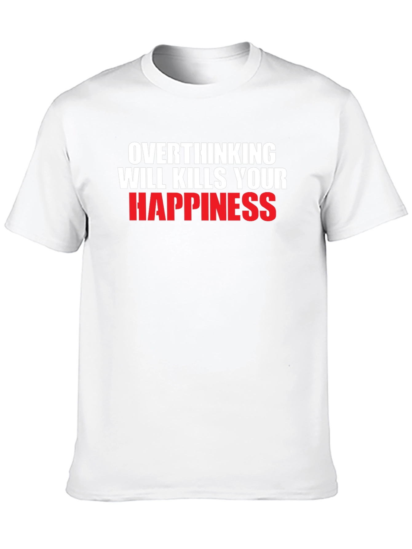 Overthinking Kills Happiness Graphic Tee - Black