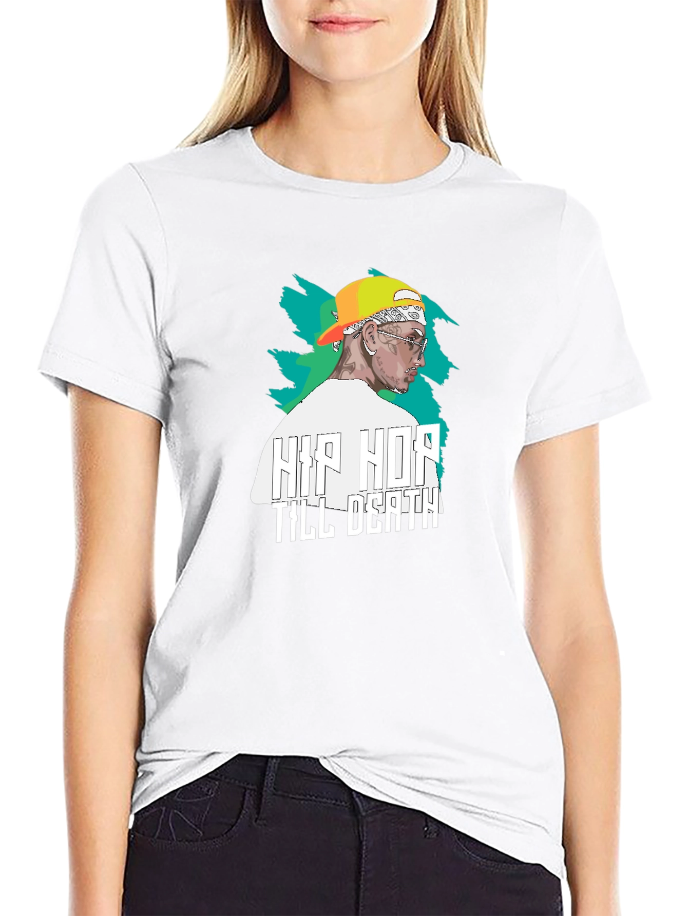 Hip Hop Till Death Graphic Black T-Shirt