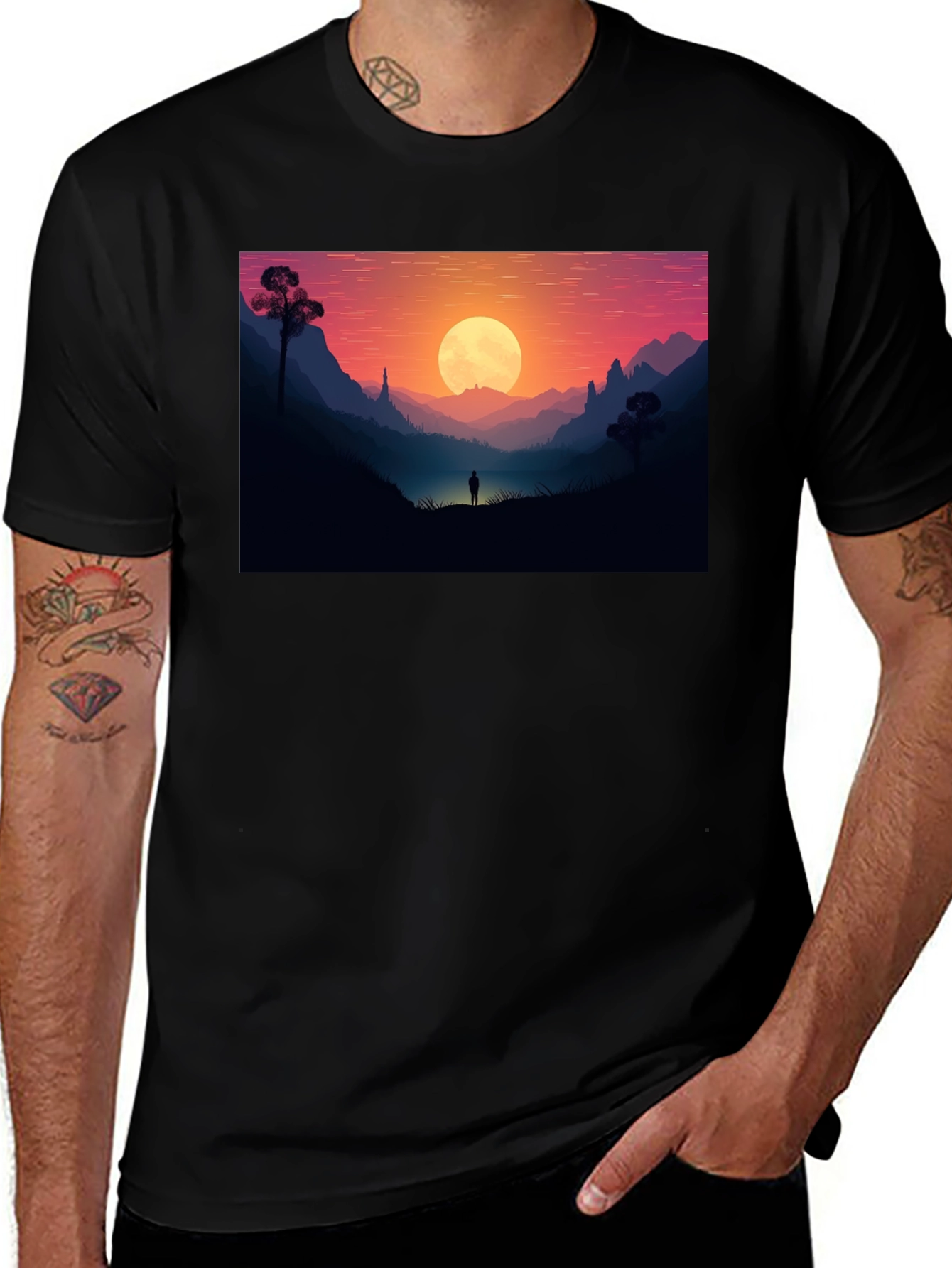 Sunset Silhouette Graphic Tee