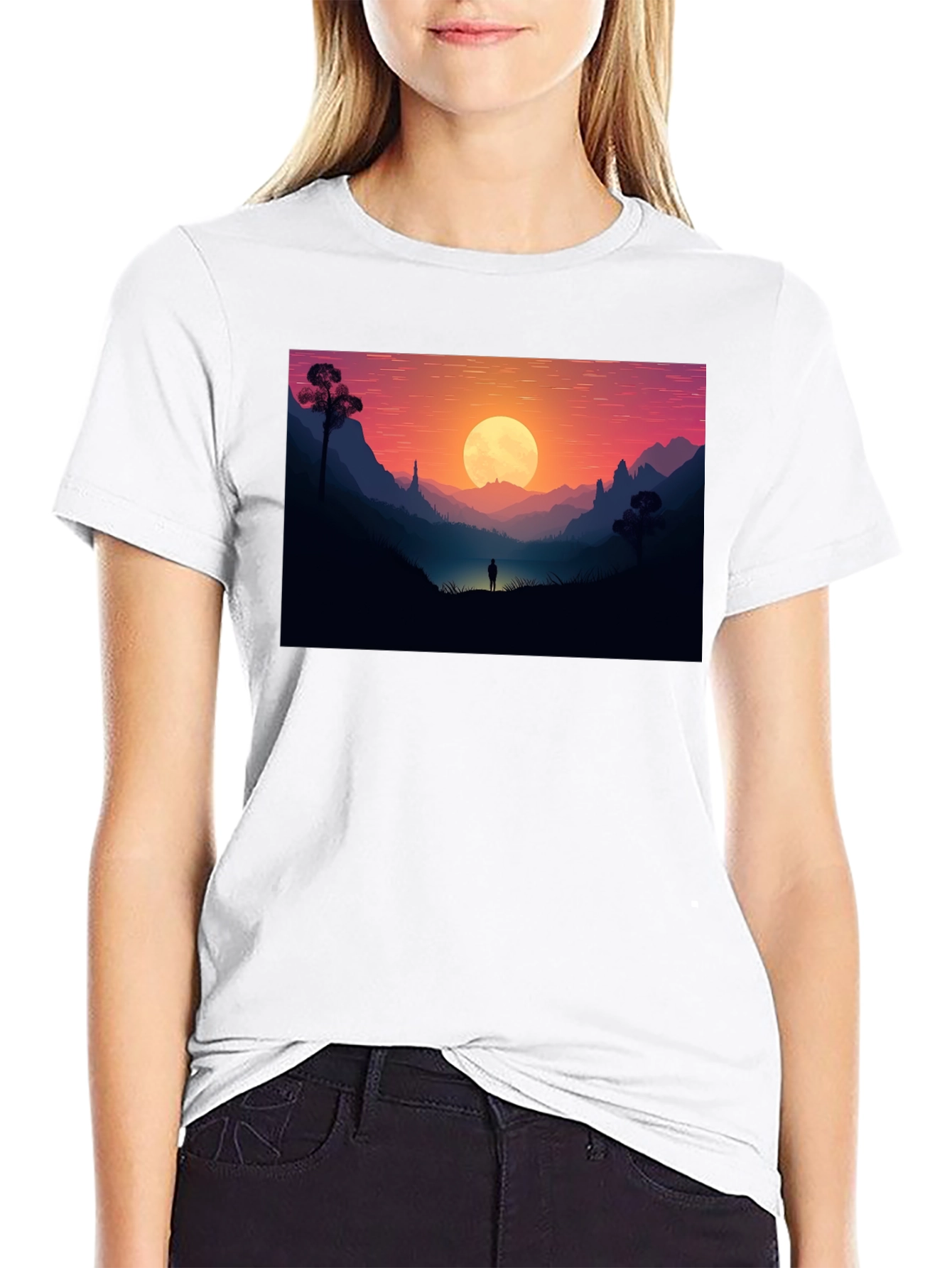 Sunset Silhouette Graphic Tee