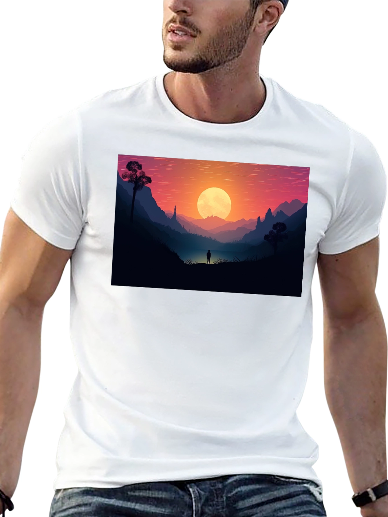 Sunset Silhouette Graphic Tee