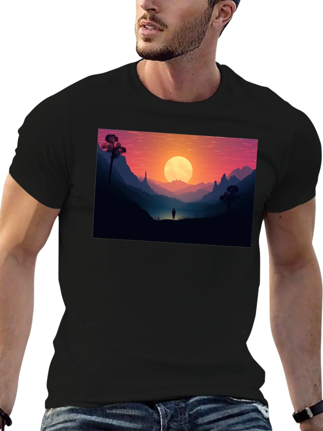Sunset Silhouette Graphic Tee