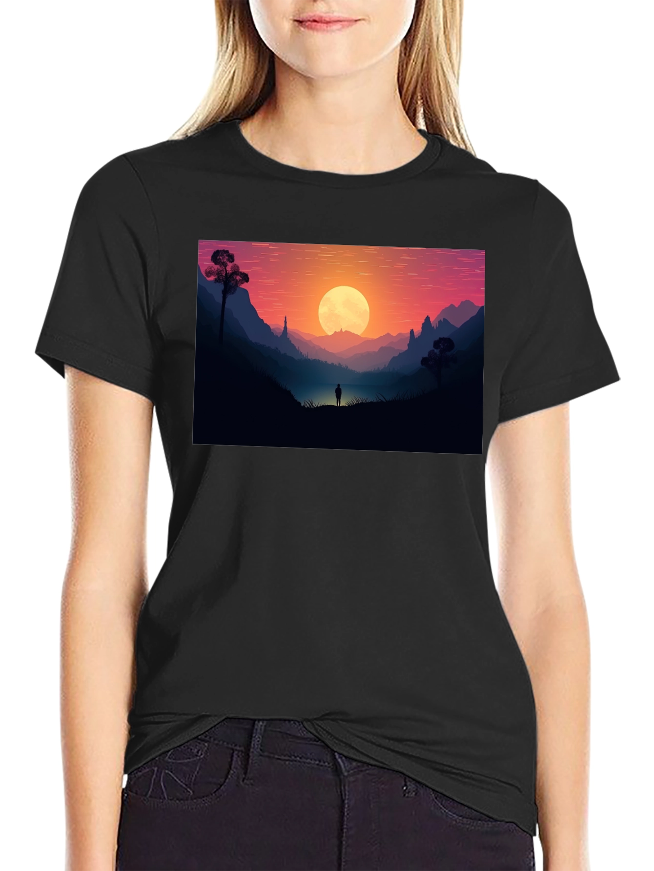 Sunset Silhouette Graphic Tee