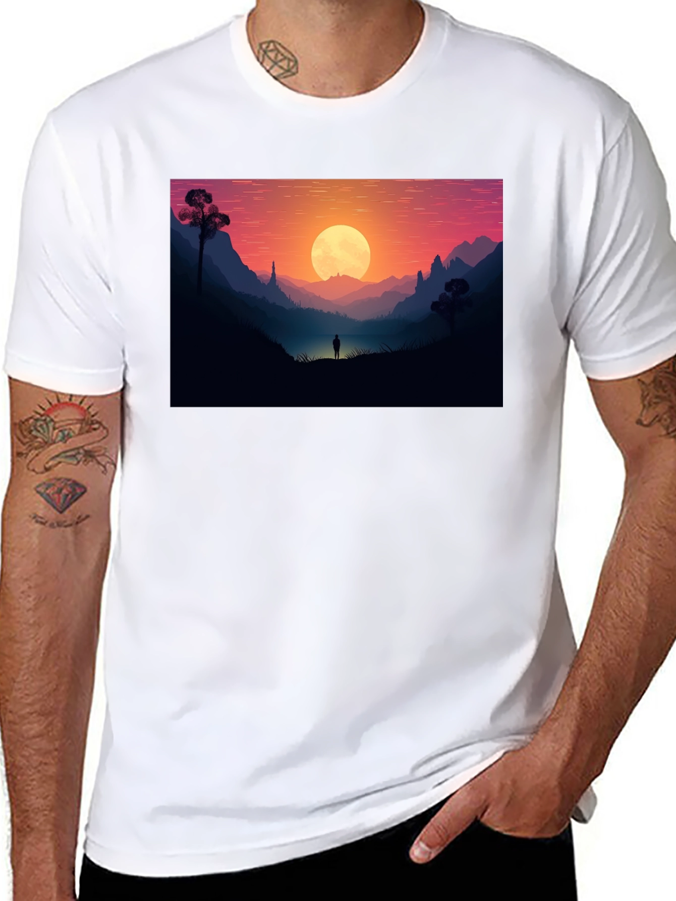 Sunset Silhouette Graphic Tee