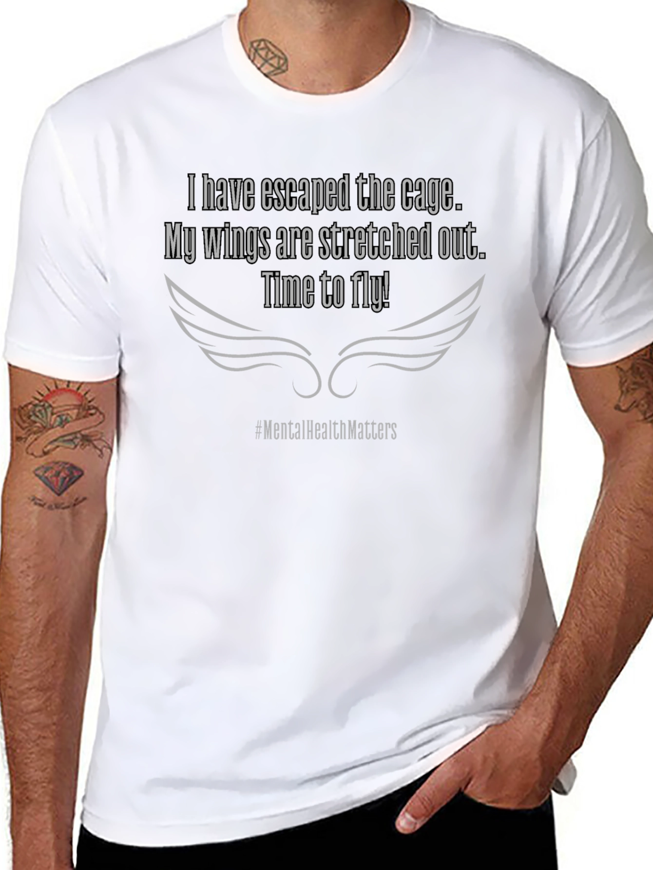 Mental Health Matters T-Shirt: Freedom Wings Tee