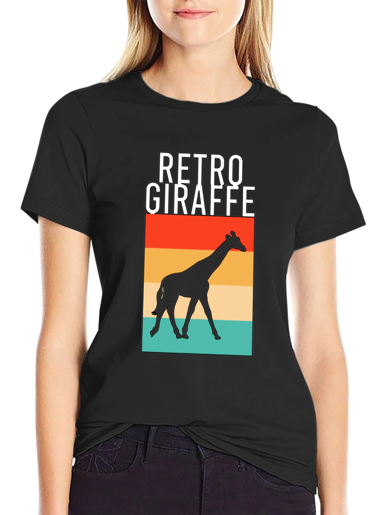 Retro Giraffe Graphic T-Shirt