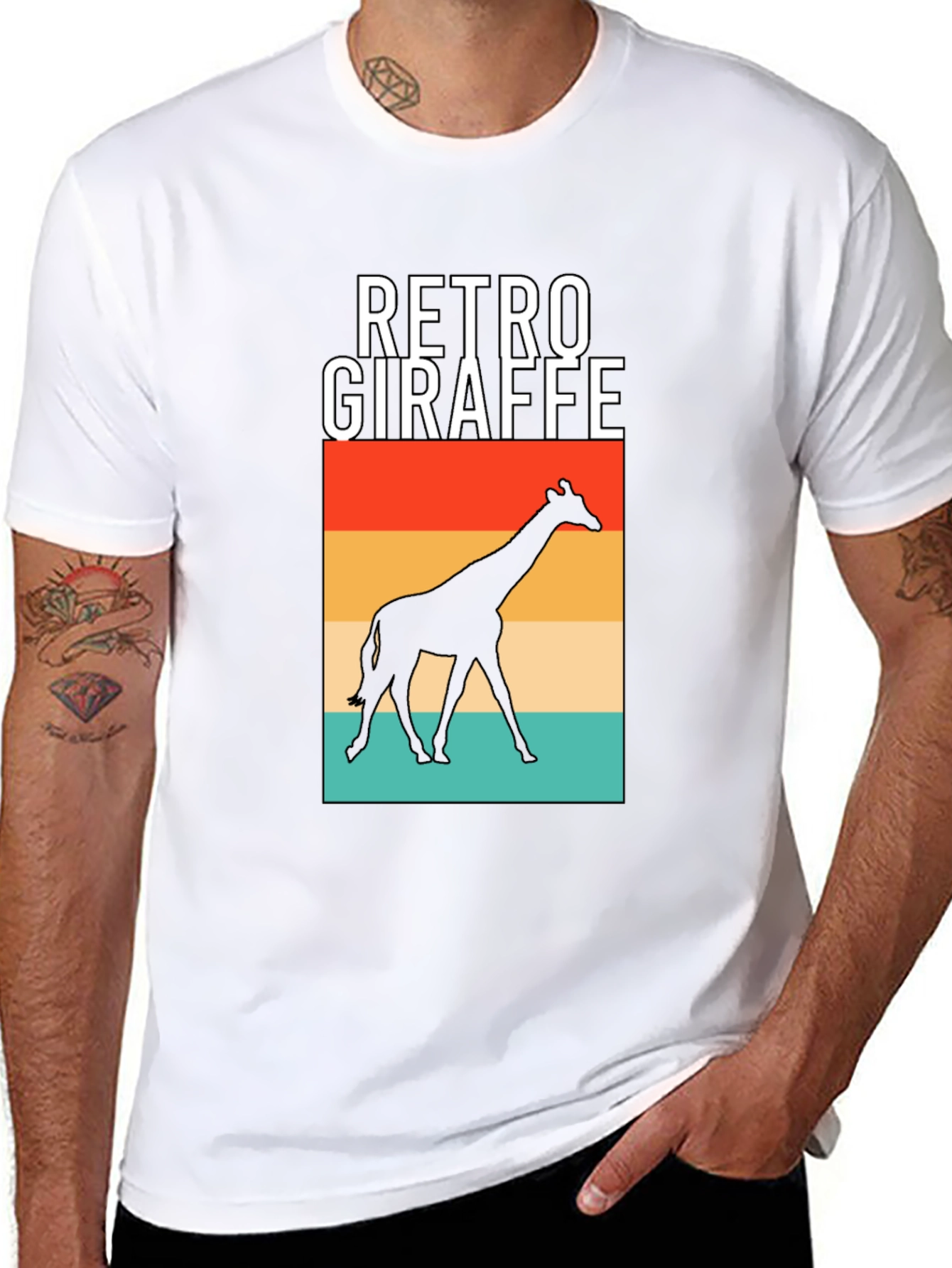Retro Giraffe Graphic T-Shirt
