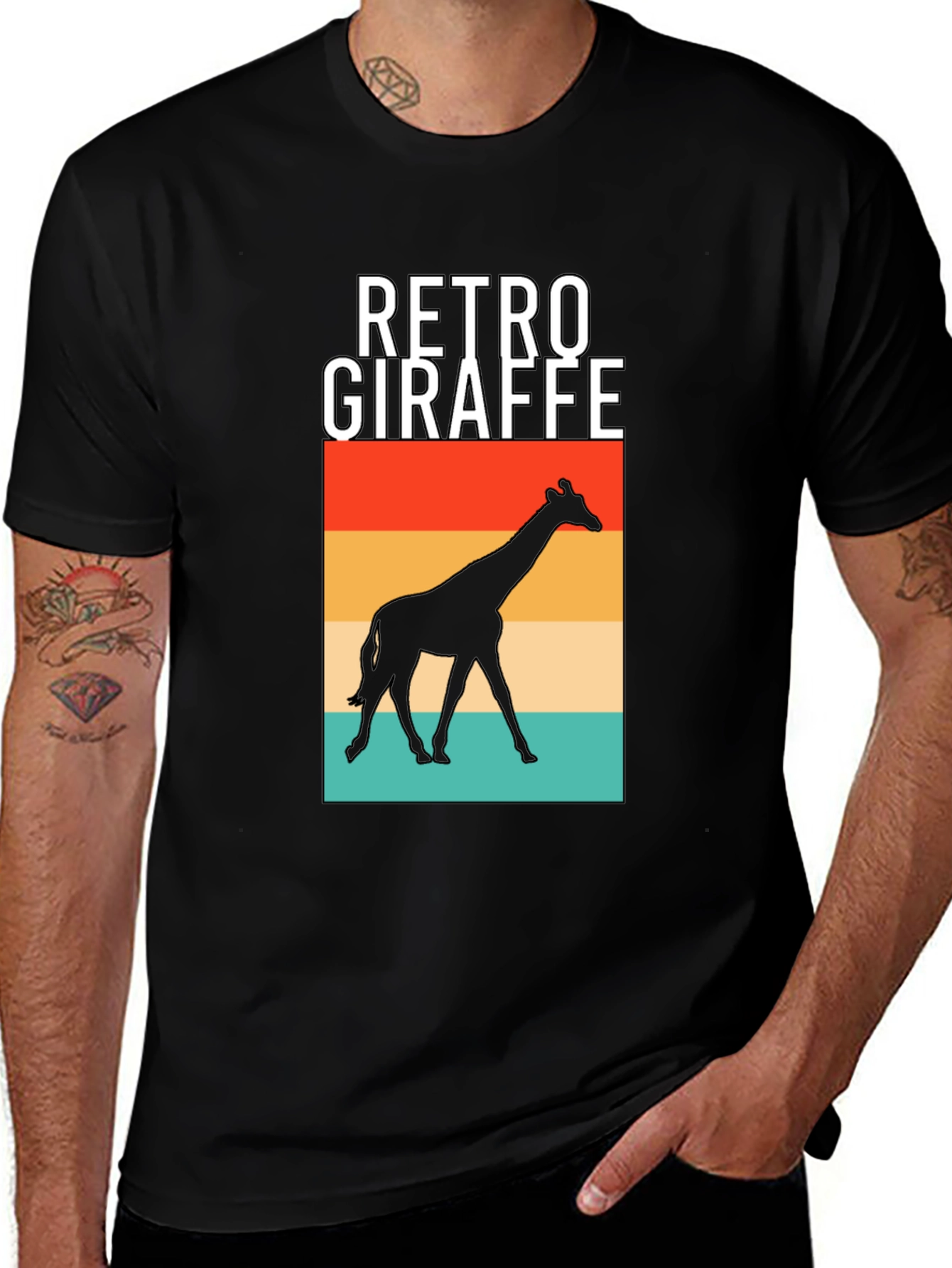 Retro Giraffe Graphic T-Shirt