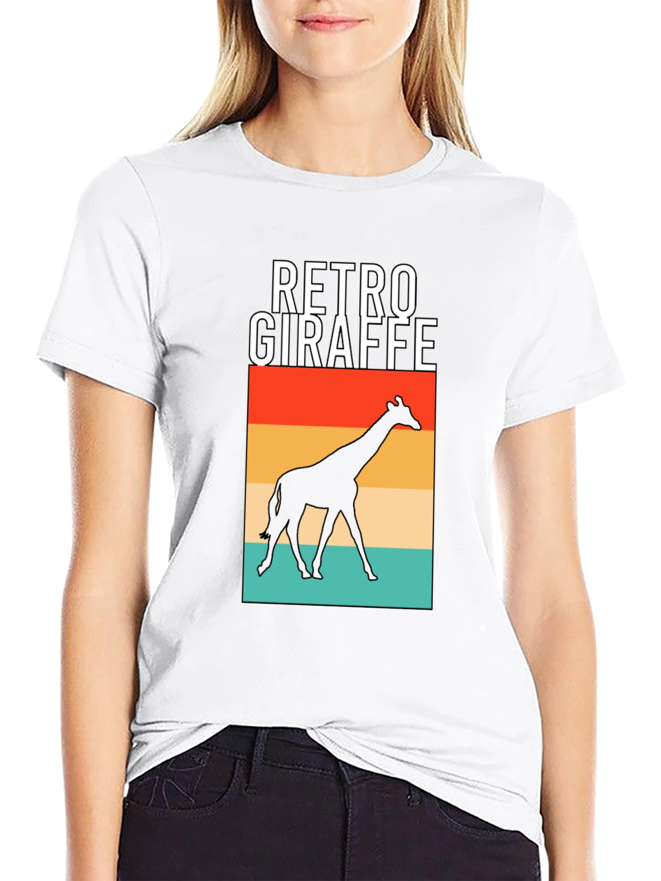 Retro Giraffe Graphic T-Shirt