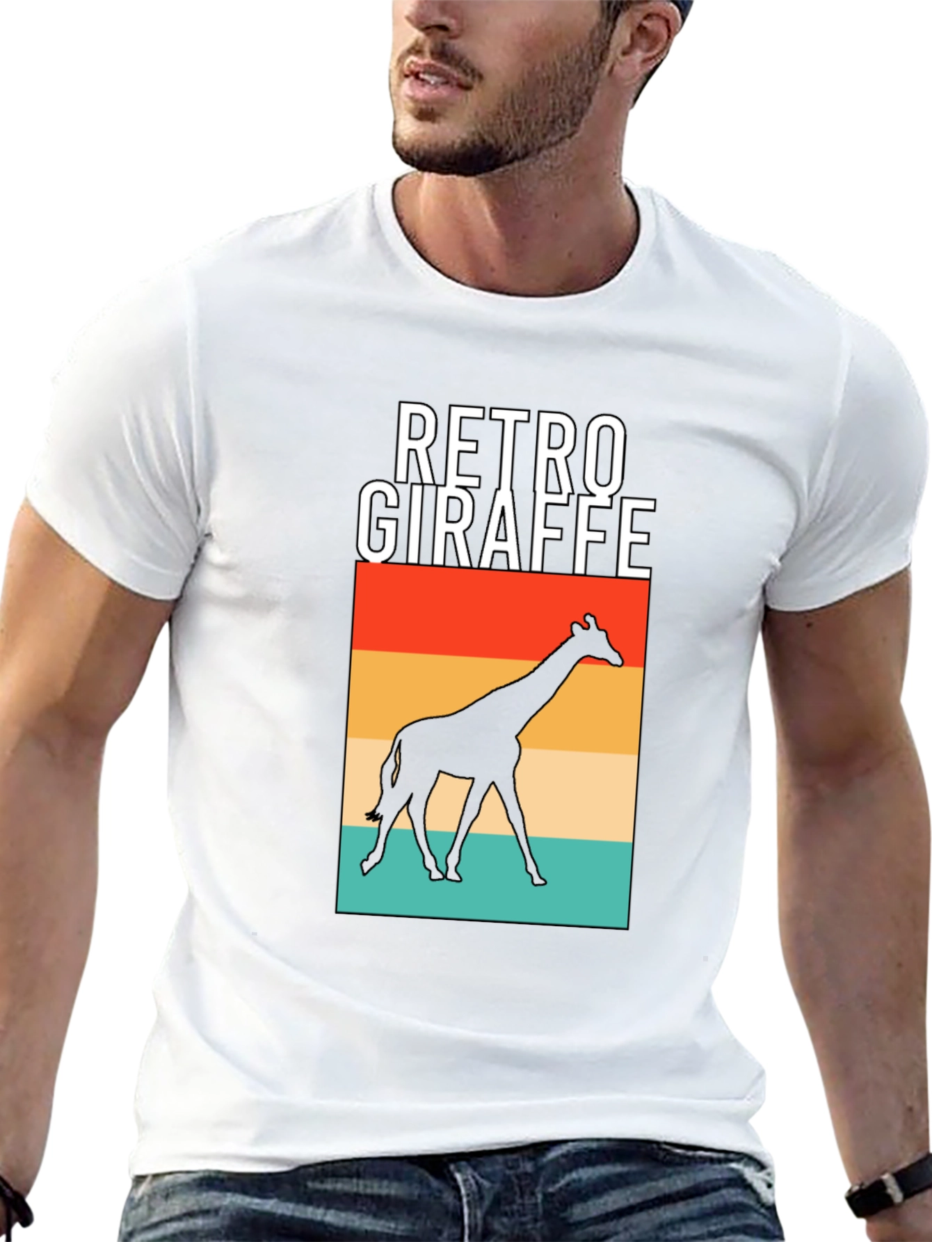 Retro Giraffe Graphic T-Shirt