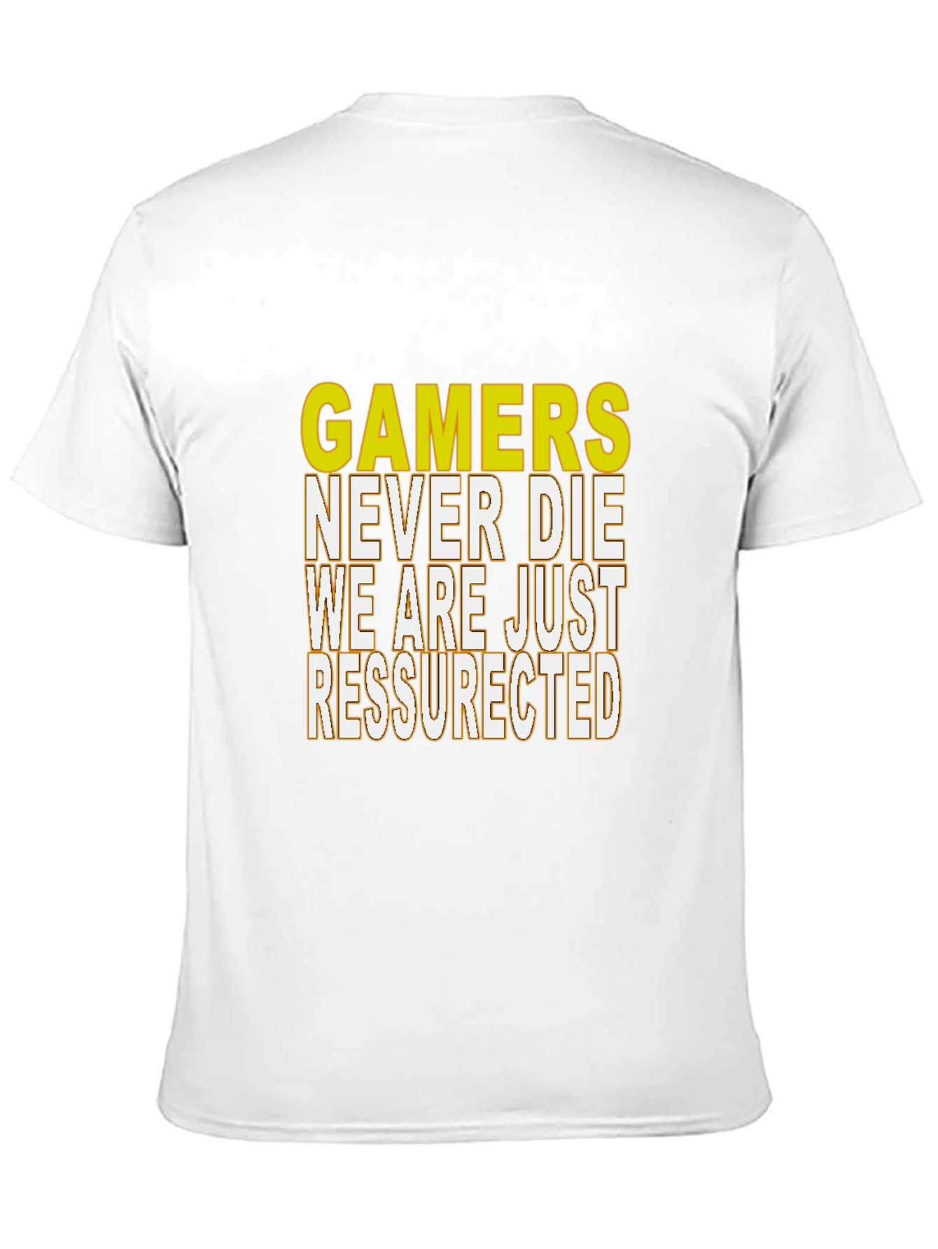 Gamers Never Die Resurrected Black T-Shirt