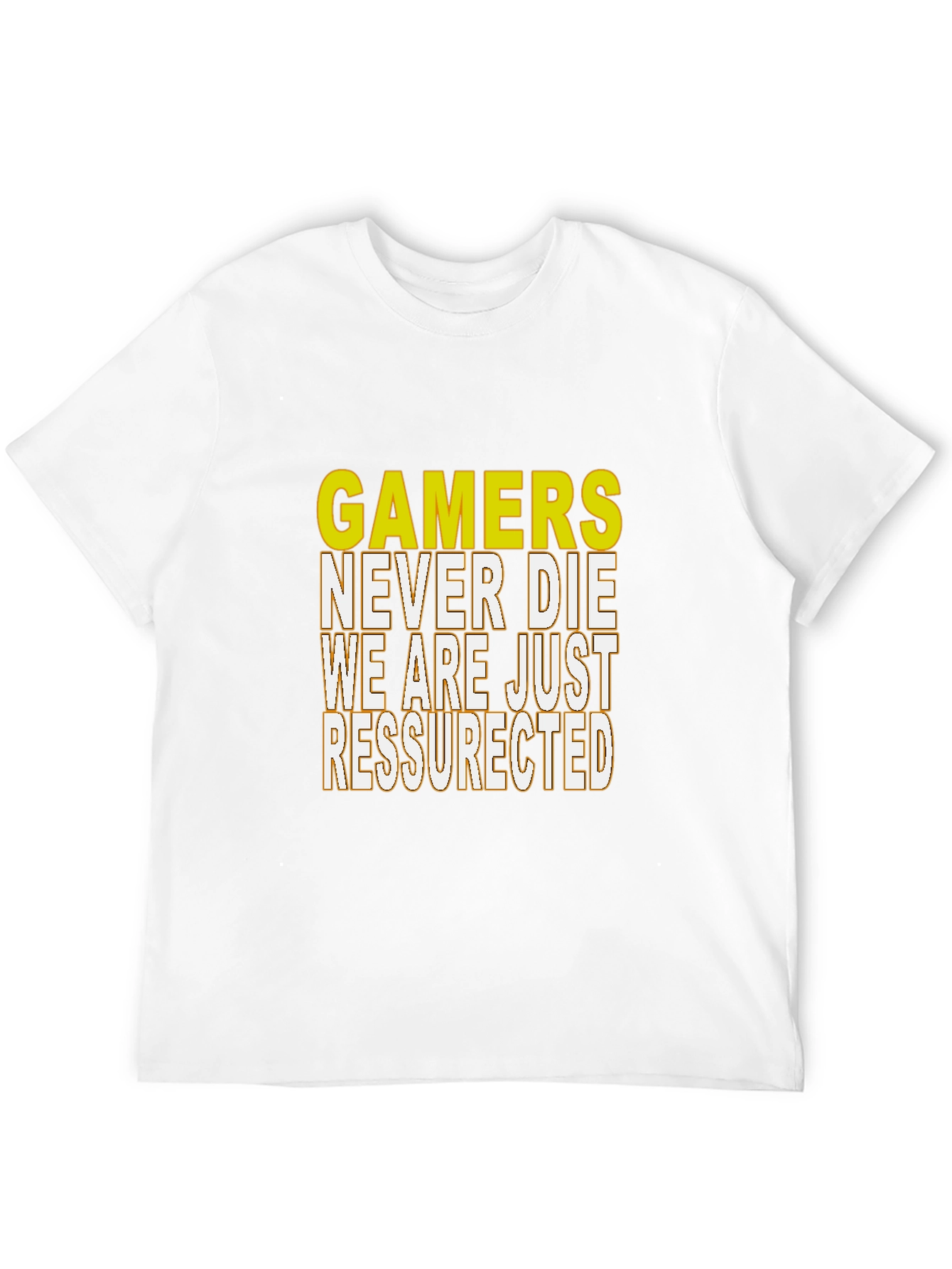 Gamers Never Die Resurrected Black T-Shirt