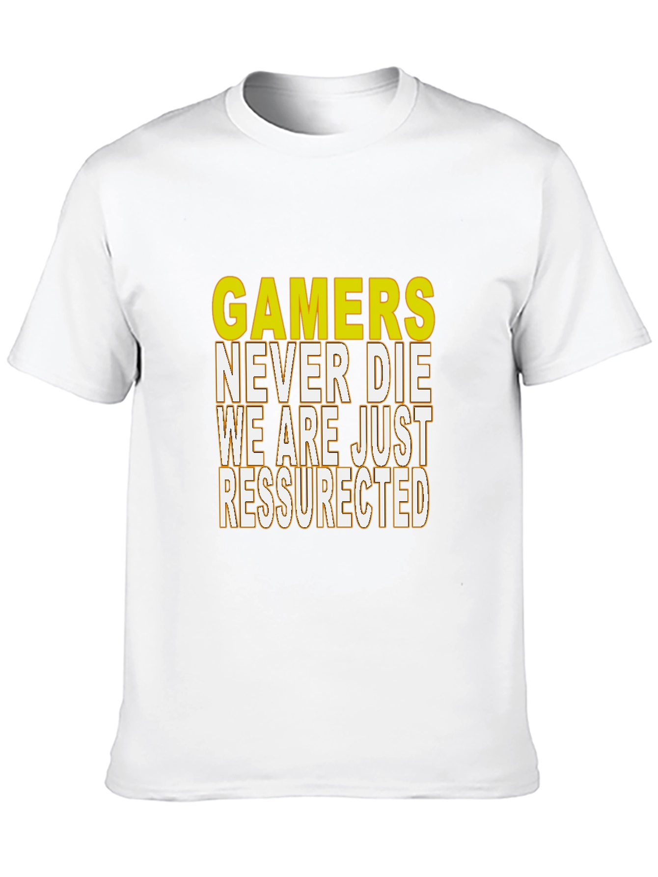 Gamers Never Die Resurrected Black T-Shirt