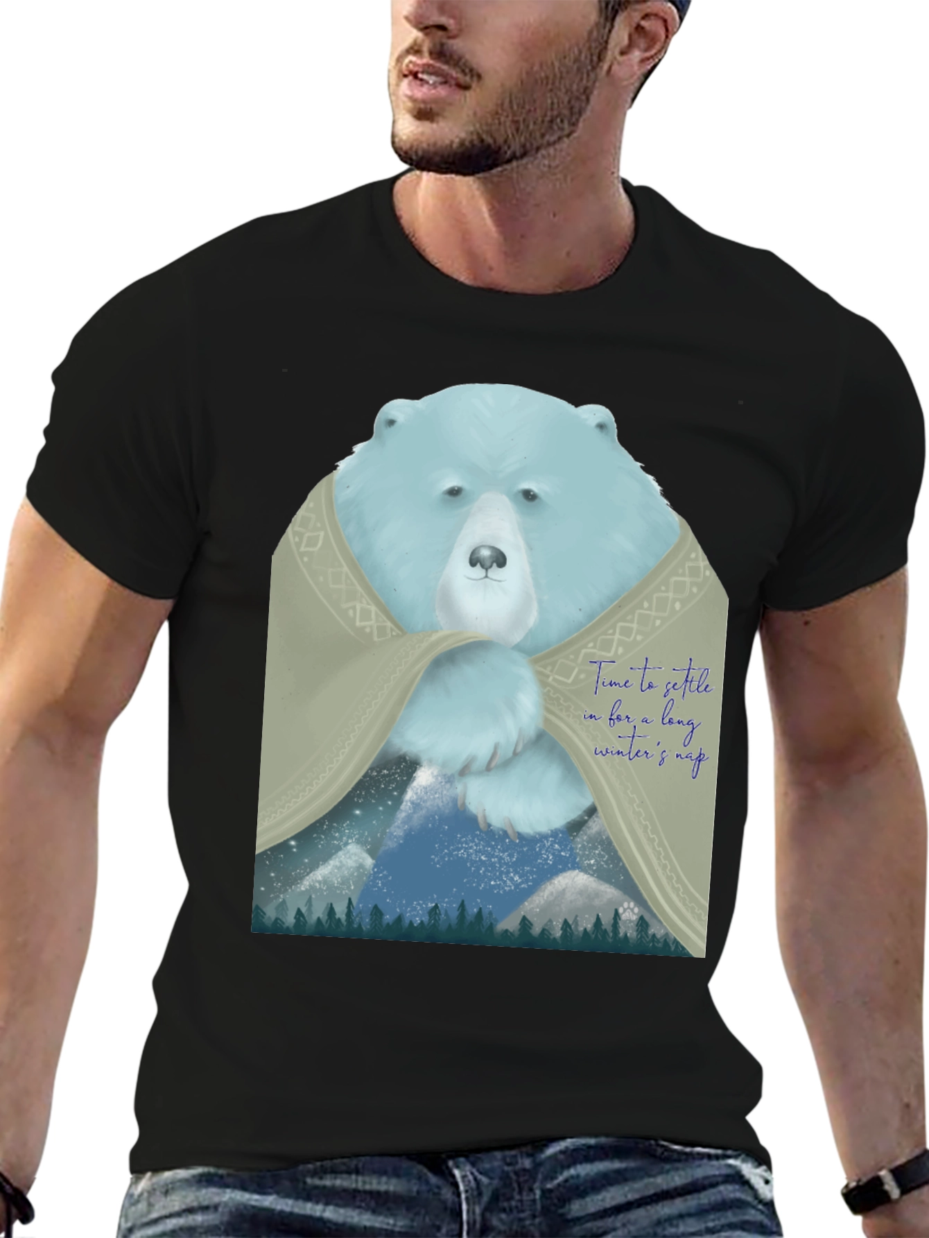 Bear Winter Nap Graphic Tee