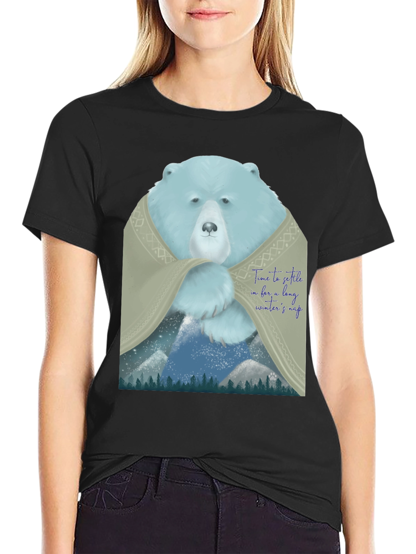 Bear Winter Nap Graphic Tee
