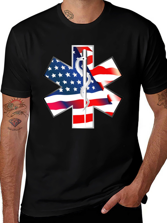 American Flag Star of Life Black T-Shirt