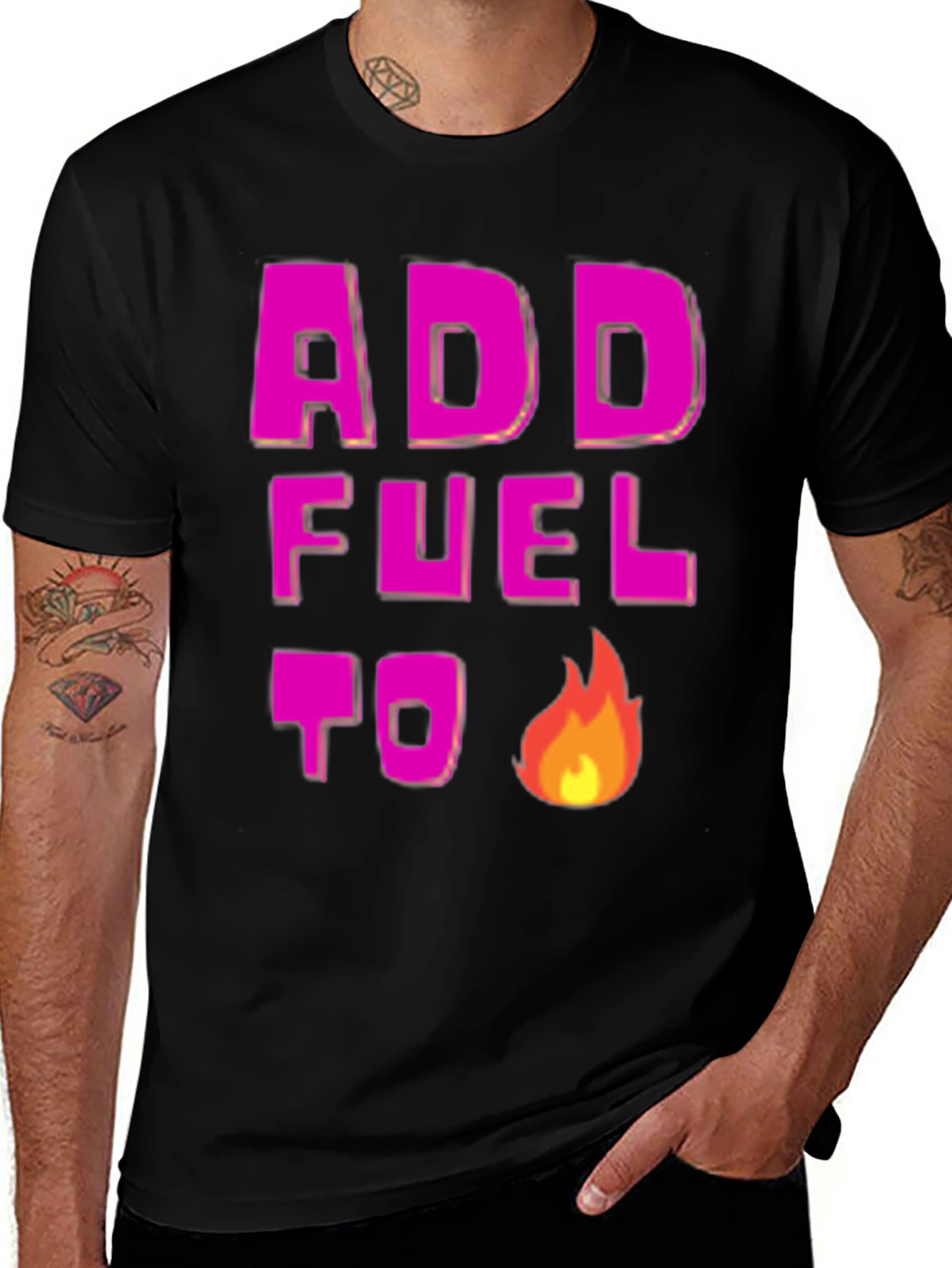 Add Fuel to the Fire Graphic Tee - Black