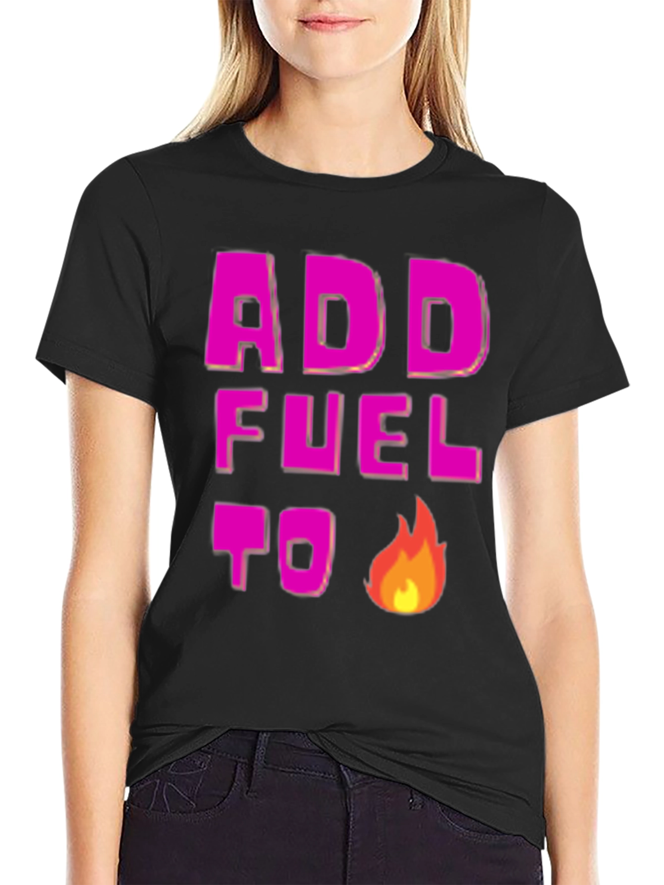 Add Fuel to the Fire Graphic Tee - Black