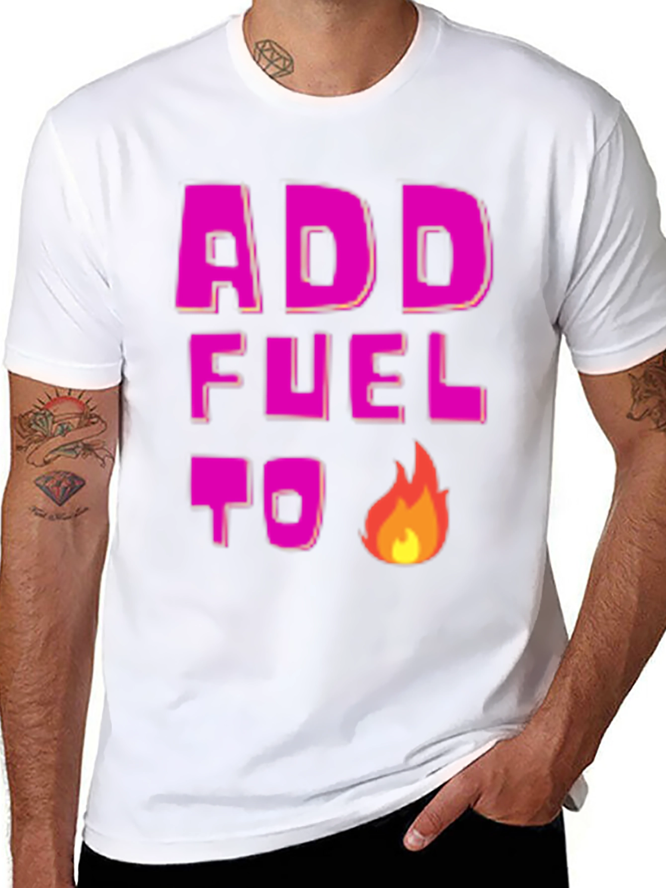 Add Fuel to the Fire Graphic Tee - Black