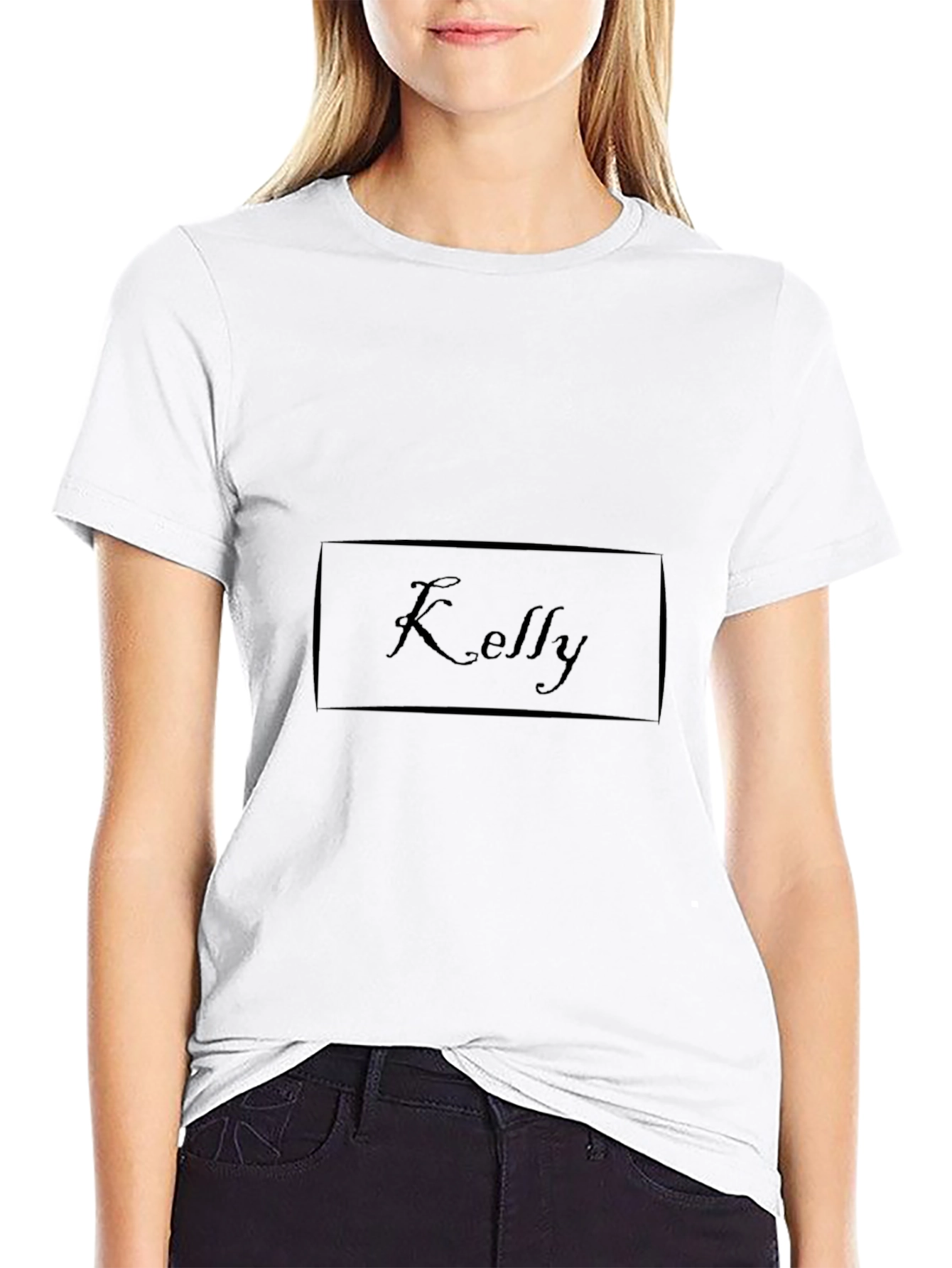 Kelly Graphic Tee - Classic Black Cotton T-Shirt