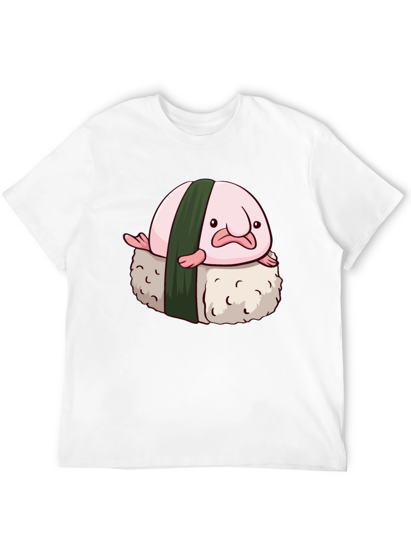 Blobfish Sushi Graphic Tee - Black Cotton Blend