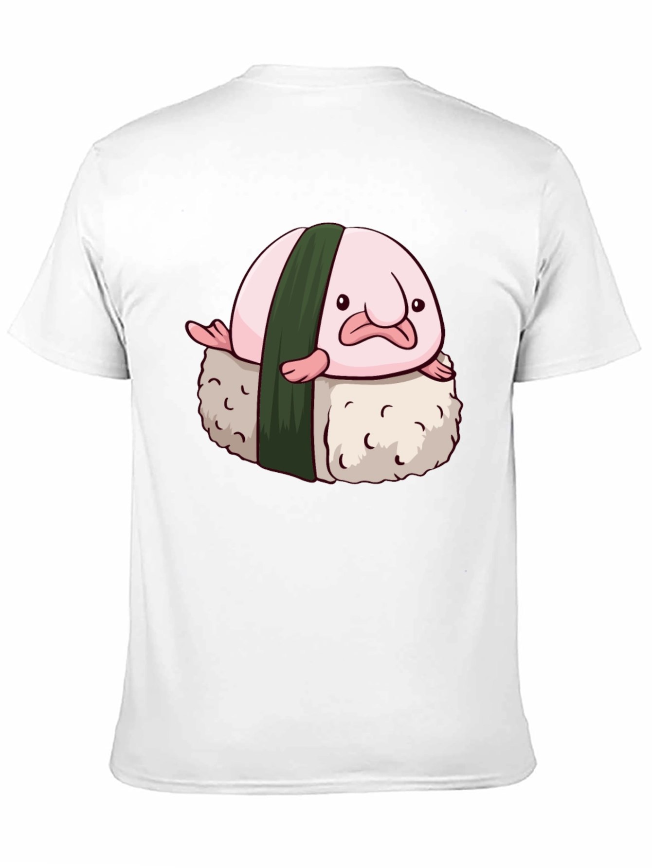 Blobfish Sushi Graphic Tee - Black Cotton Blend