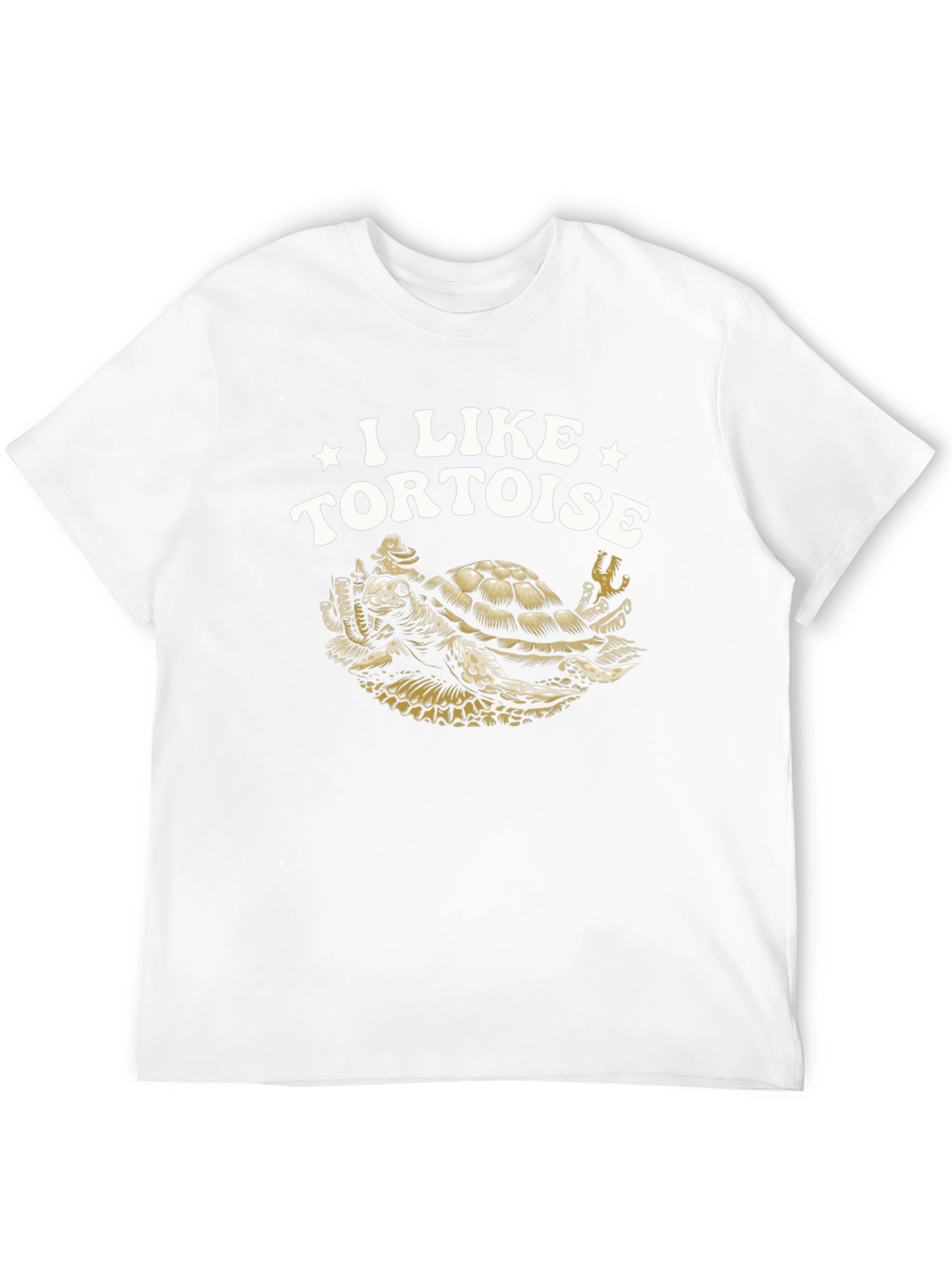 I Like Tortoise Black Cotton T-Shirt