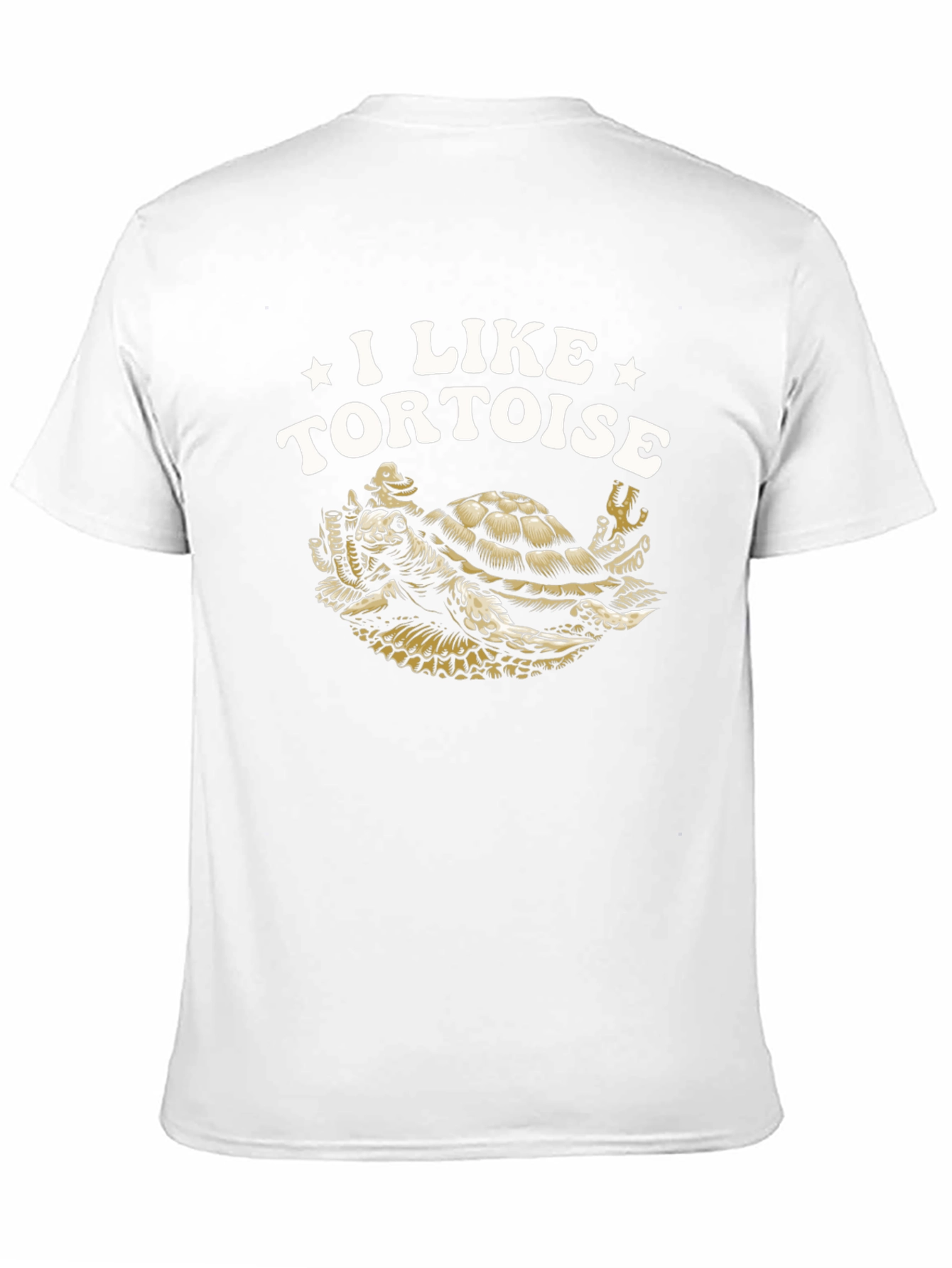 I Like Tortoise Black Cotton T-Shirt