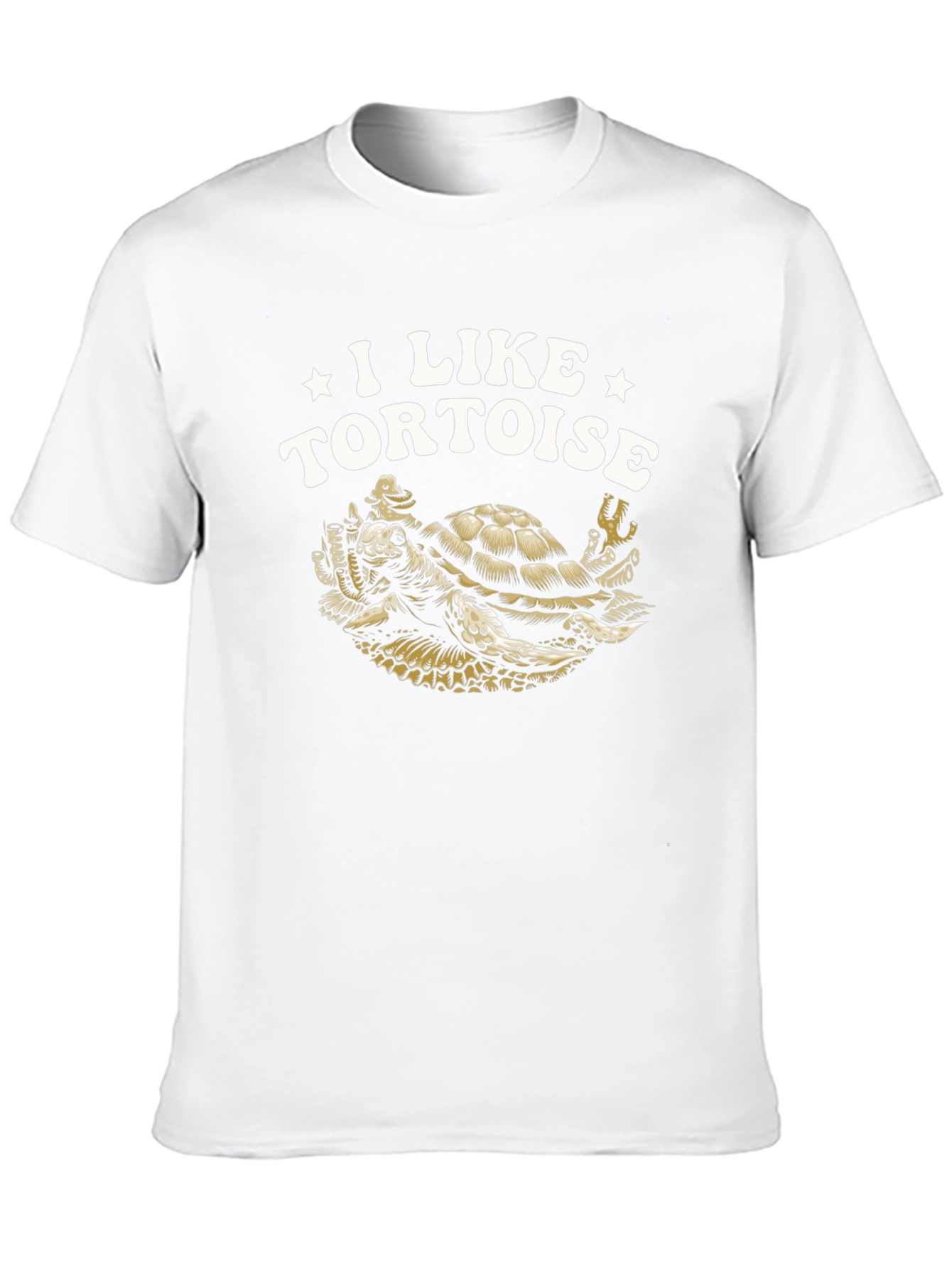 I Like Tortoise Black Cotton T-Shirt