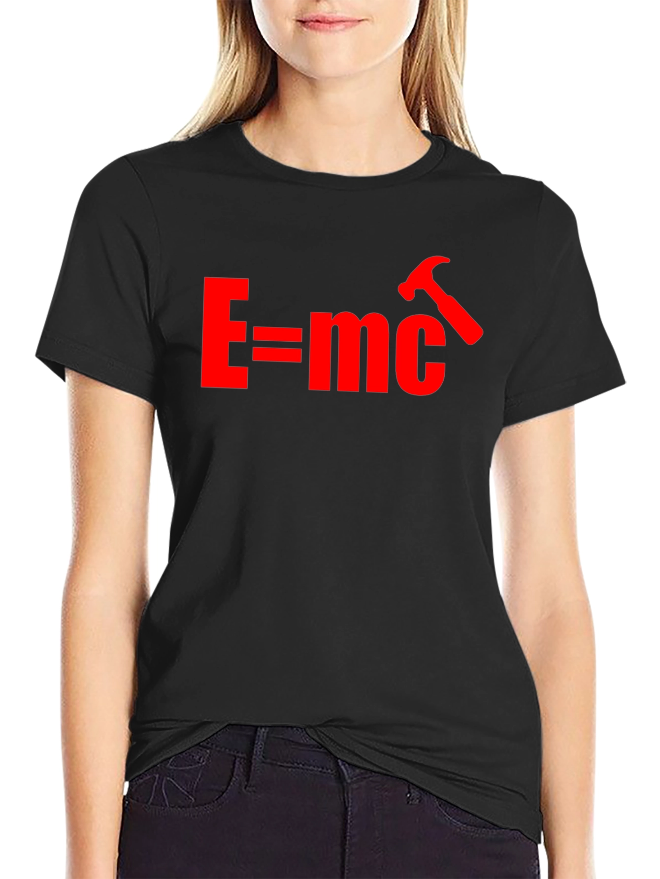 Funny Physics T-Shirt - E=mc Hammer