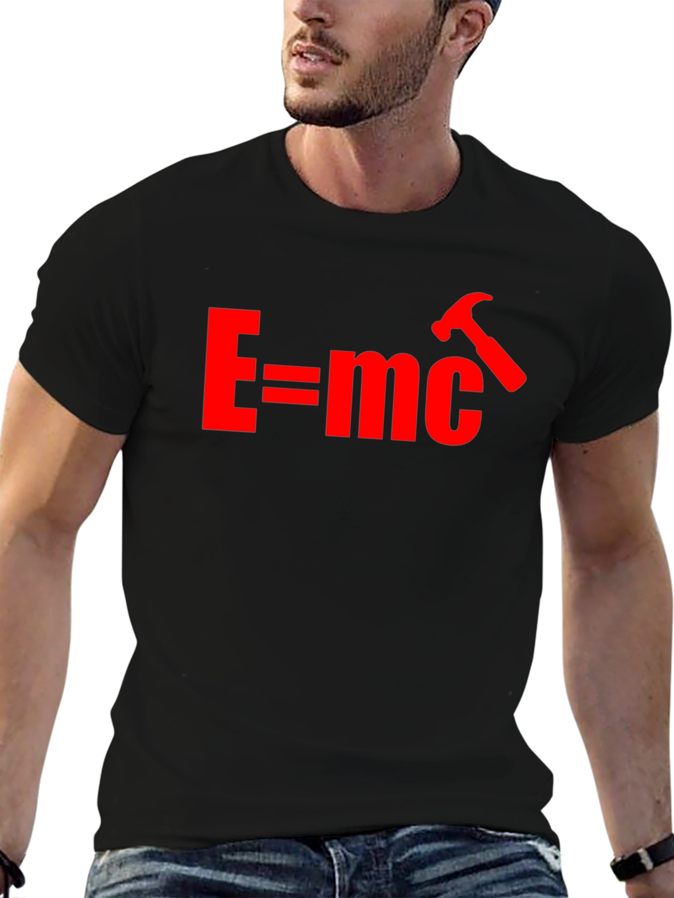 Funny Physics T-Shirt - E=mc Hammer