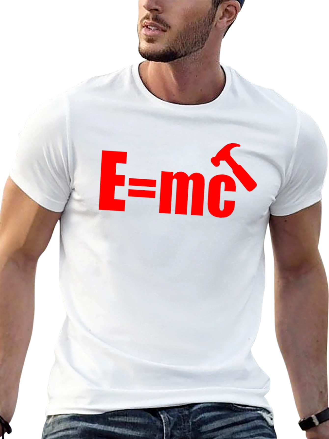 Funny Physics T-Shirt - E=mc Hammer