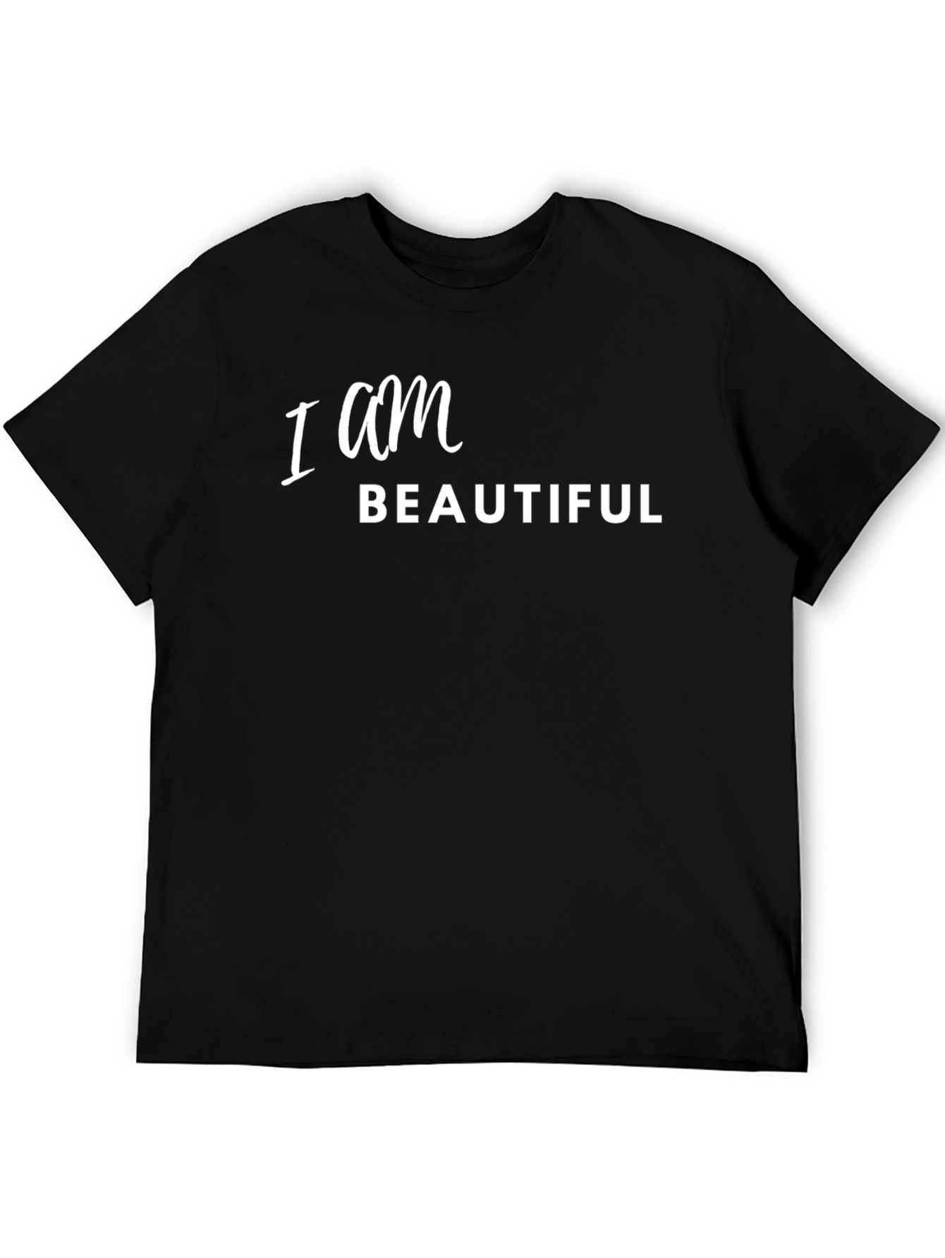 I Am Beautiful Black Graphic Tee