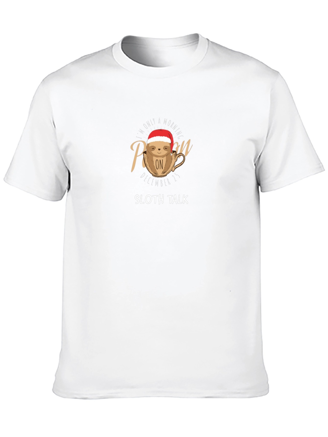 Morning Person Sloth Christmas T-Shirt