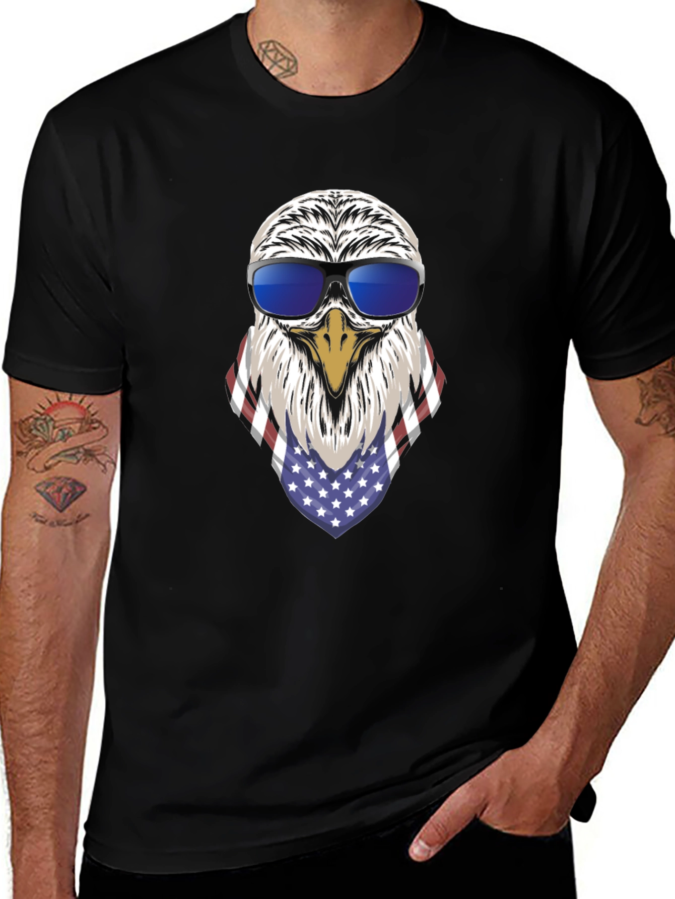 Eagle USA Flag Bandana T-Shirt