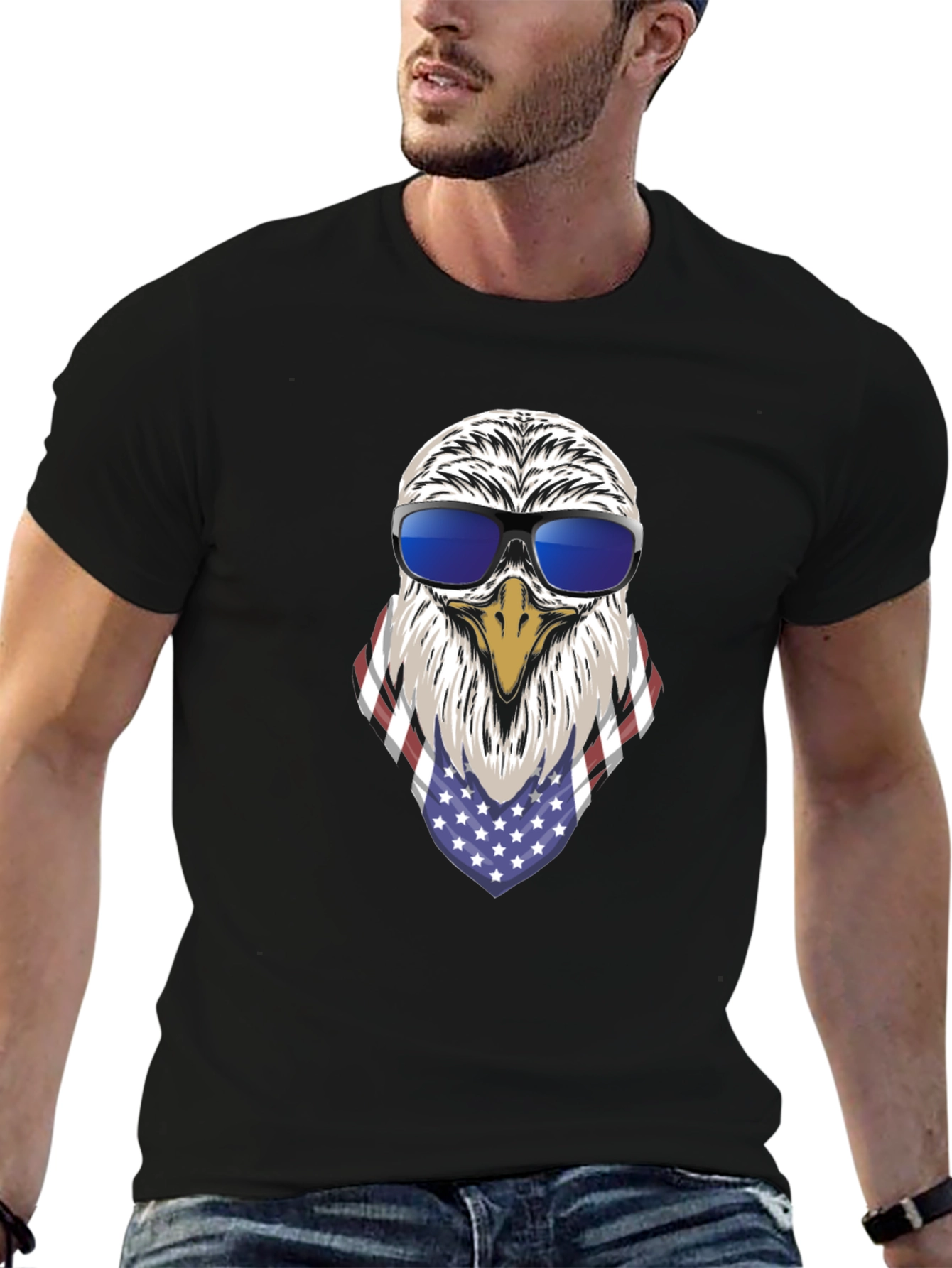 Eagle USA Flag Bandana T-Shirt