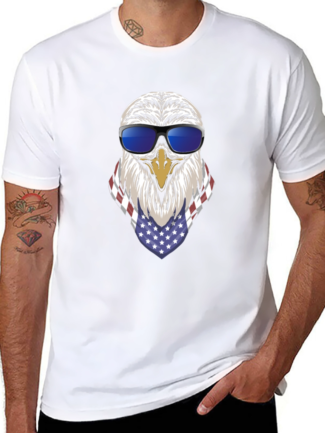 Eagle USA Flag Bandana T-Shirt