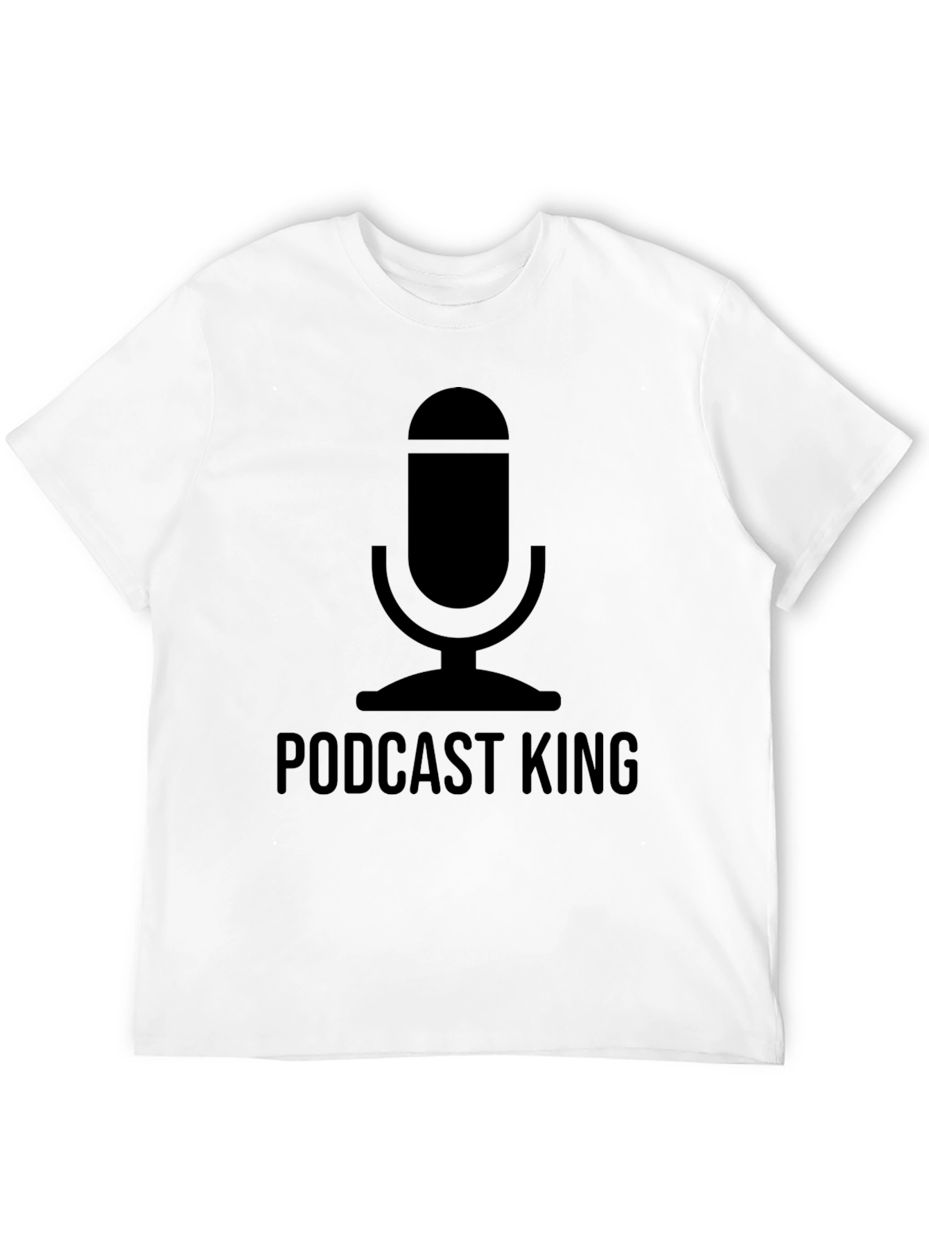 Podcast King Black T-Shirt