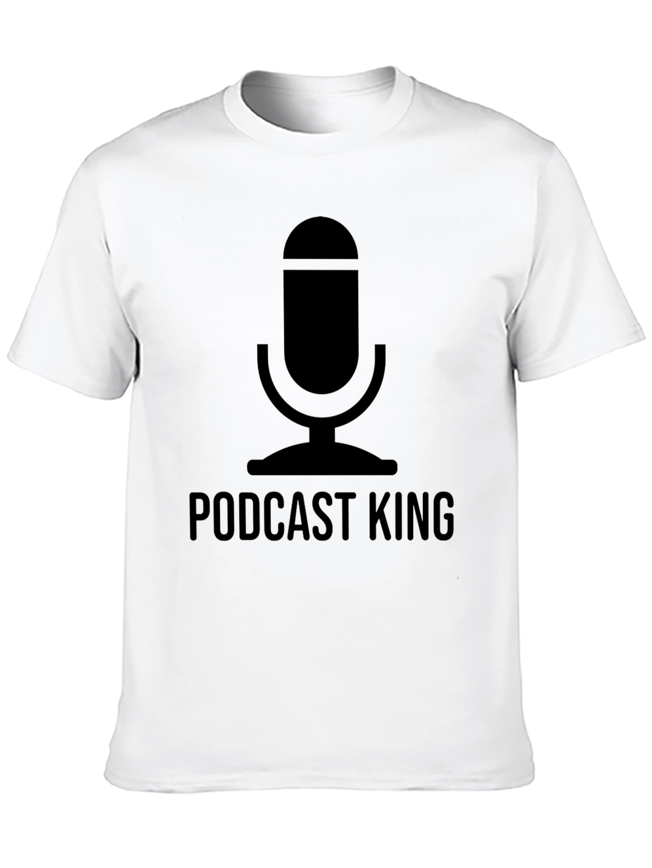 Podcast King Black T-Shirt