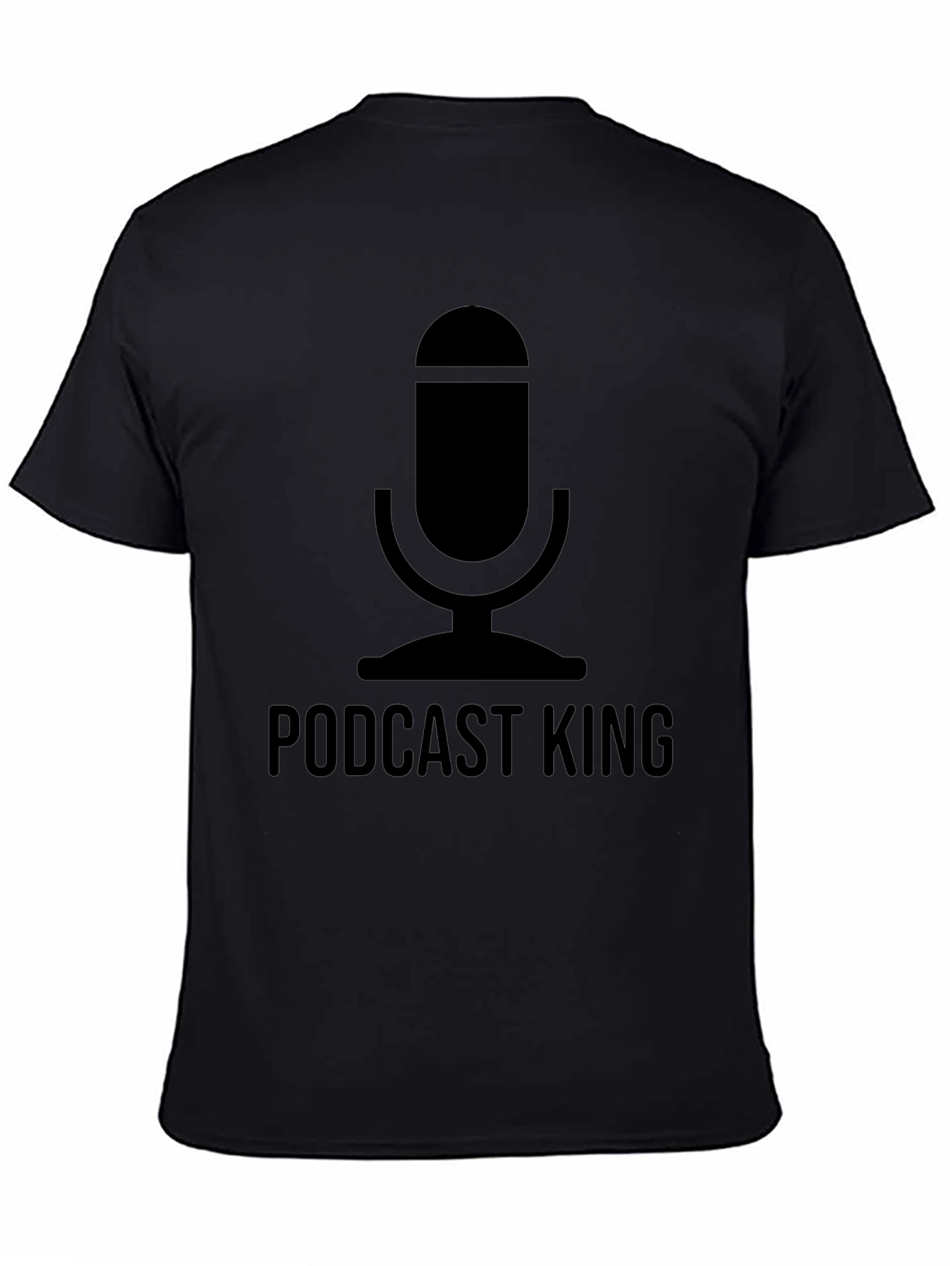 Podcast King Black T-Shirt
