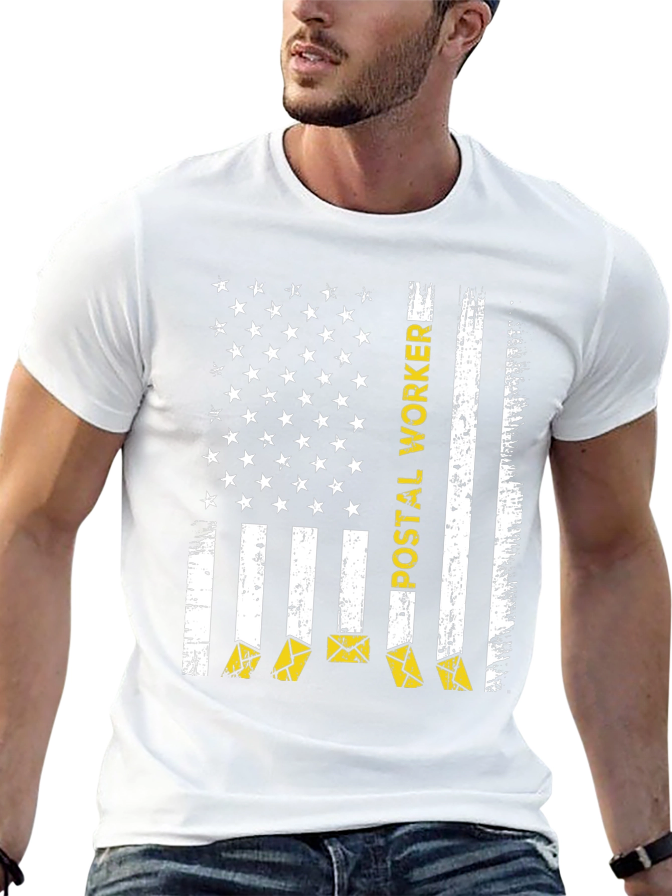 Postal Worker Flag Graphic T-Shirt